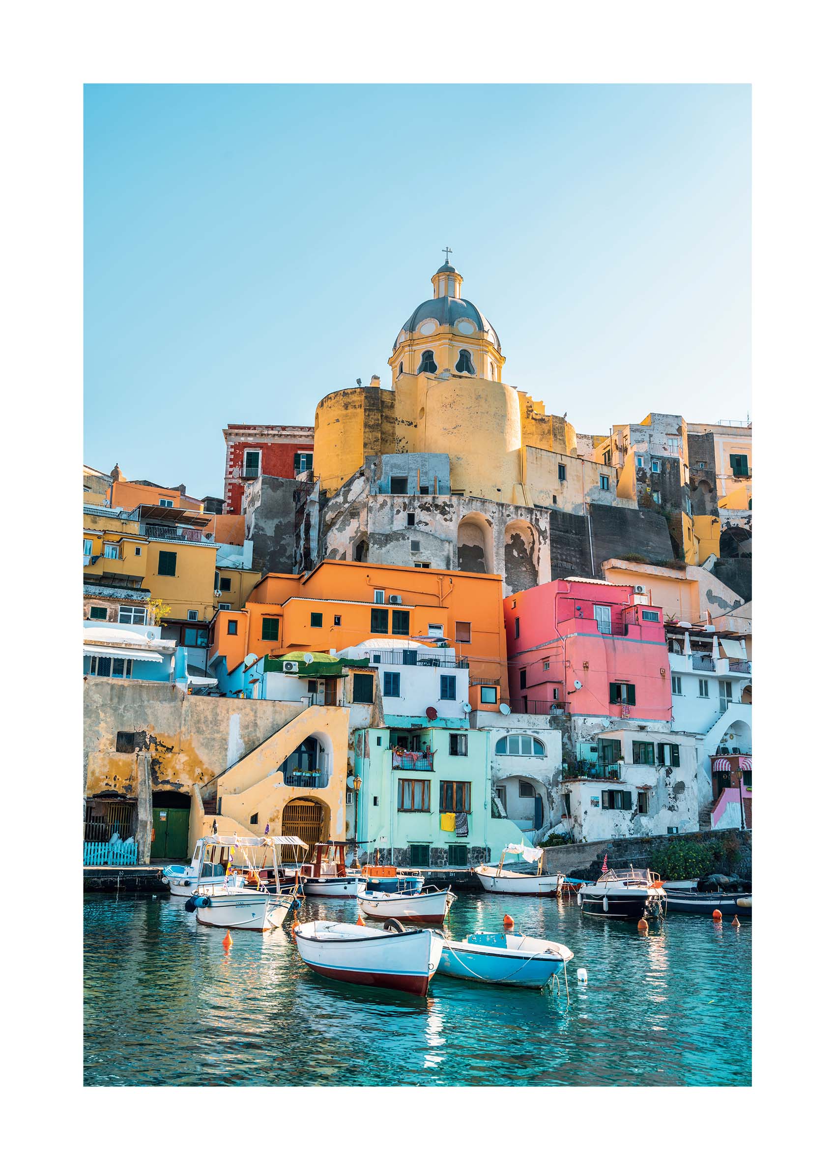 Procida Island Poster - Küstenstadt-Fotografie (50x70 cm)