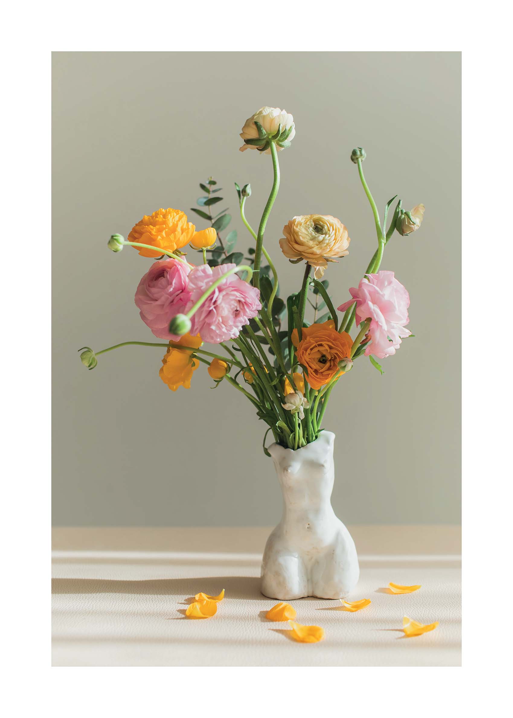 Flower Still Life plakat - Blomsterillustration (30x40 cm)