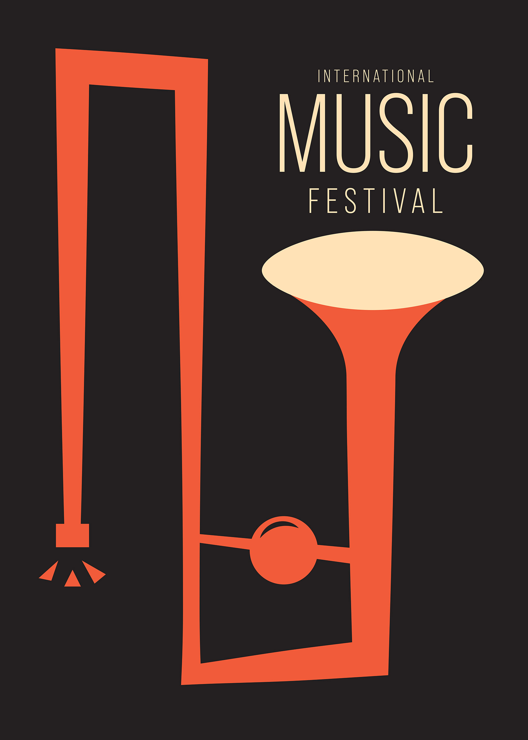 International Music Festival Poster - Abstract illustration (30x40 cm)