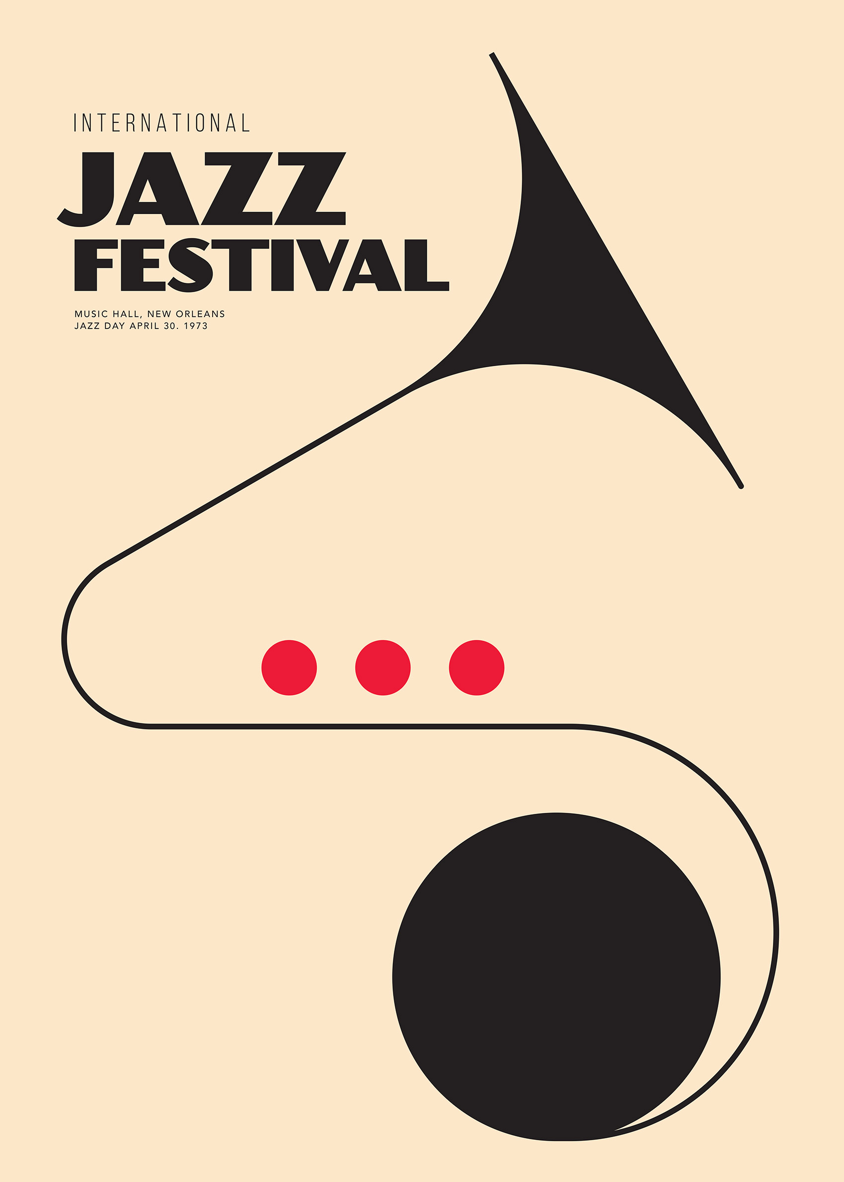 Jazz Festival Poster - Abstract illustration (30x40 cm)