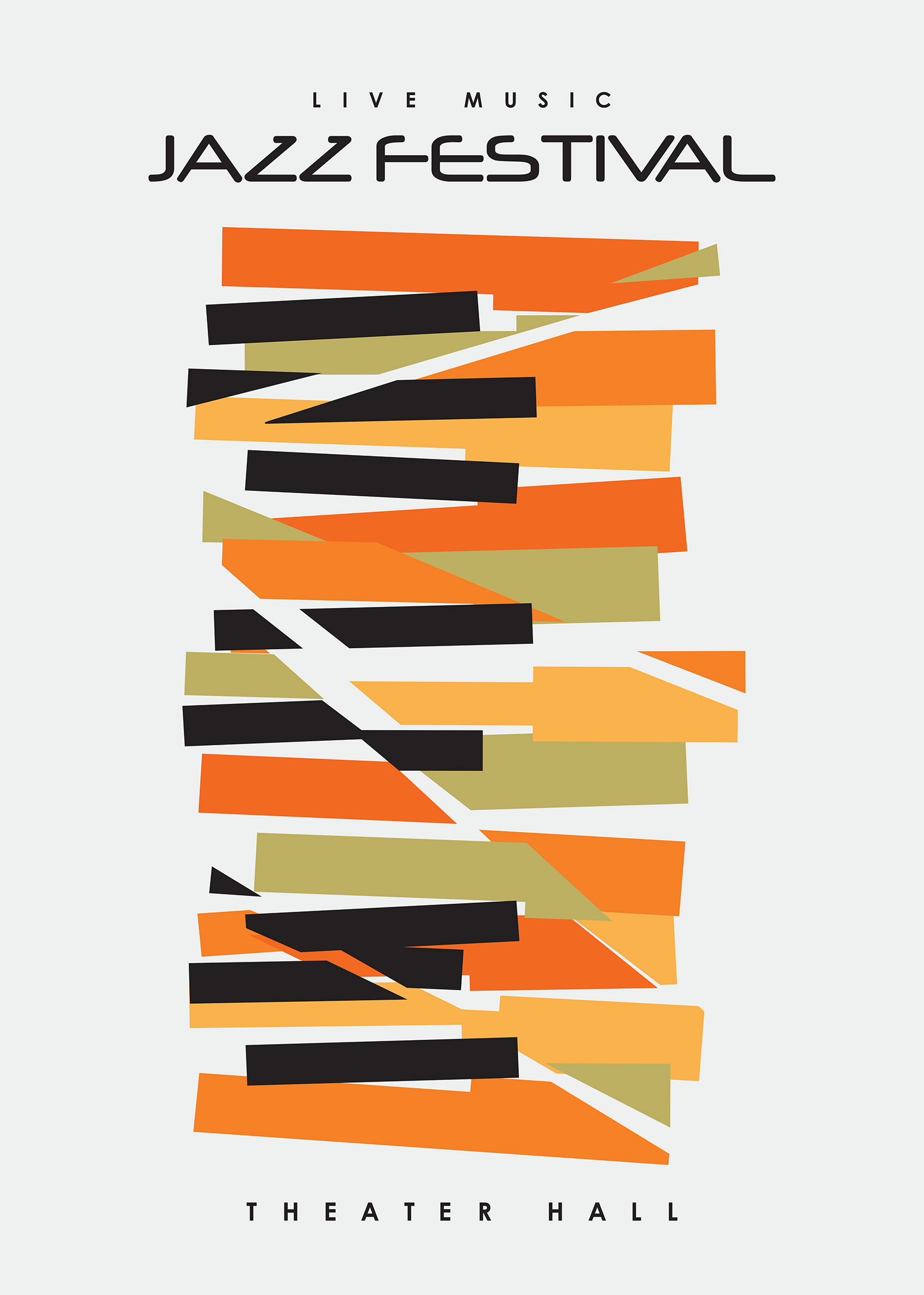 Live Jazz Poster - Geometric illustration (50x70 cm)