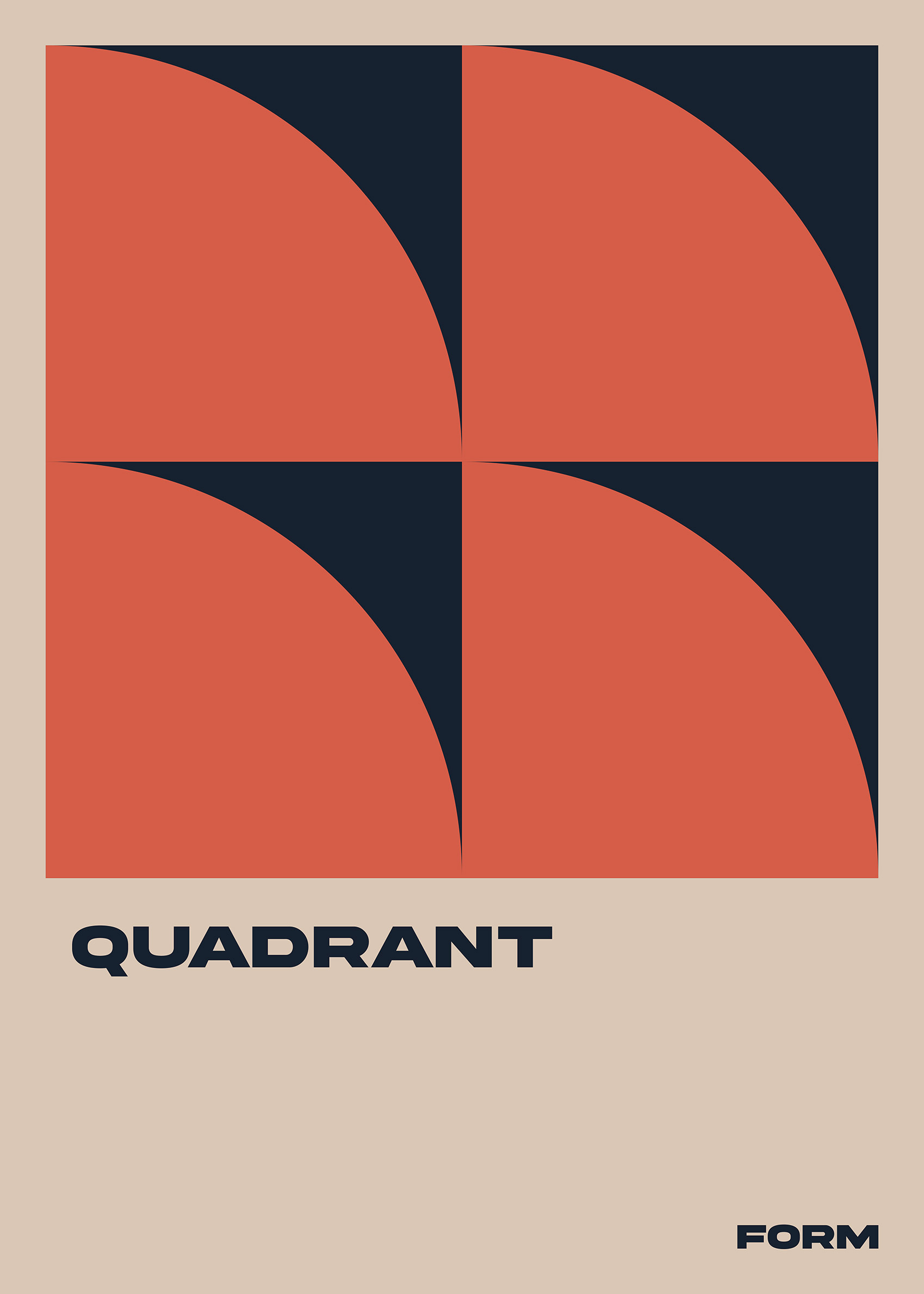 Quadrat plakat - Abstrakt illustration (21x30 cm)