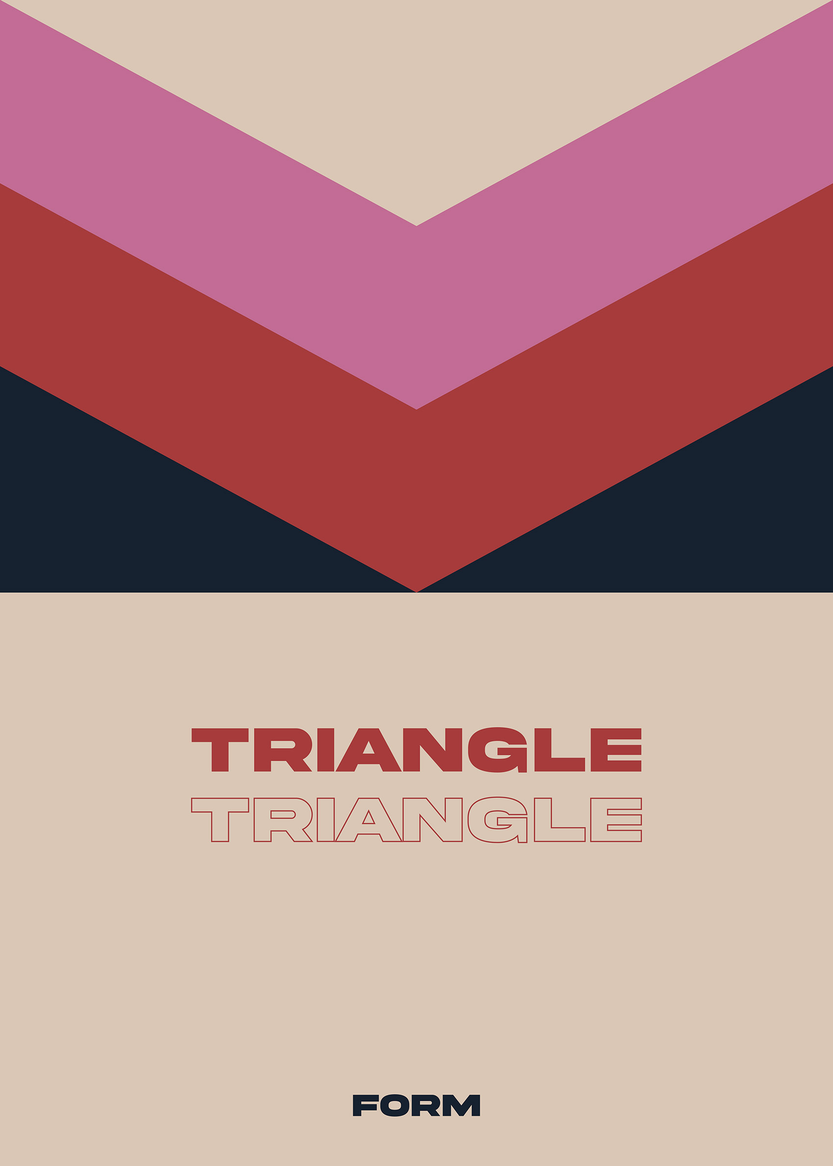 Triangle poster - Geometrisk illustration (50x70 cm)