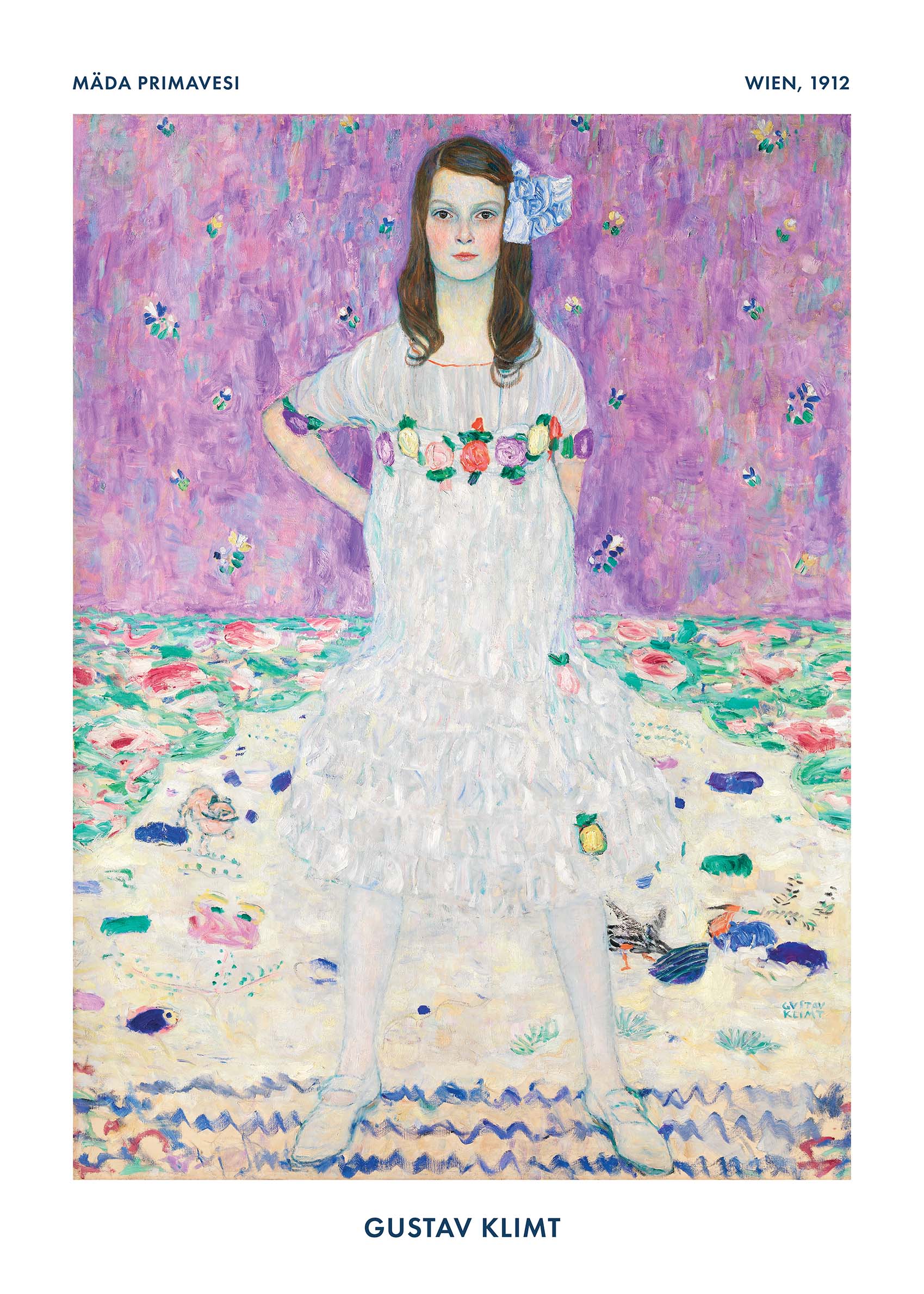 Mäda Primavesi by Gustav Klimt Poster - Portrait painting (50x70 cm)