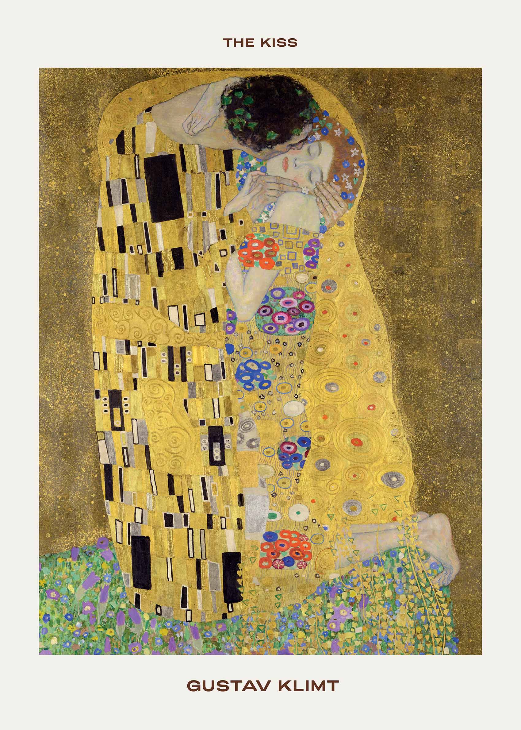 The Kiss by Gustav Klimt Poster - Figure painting (21x30 cm)