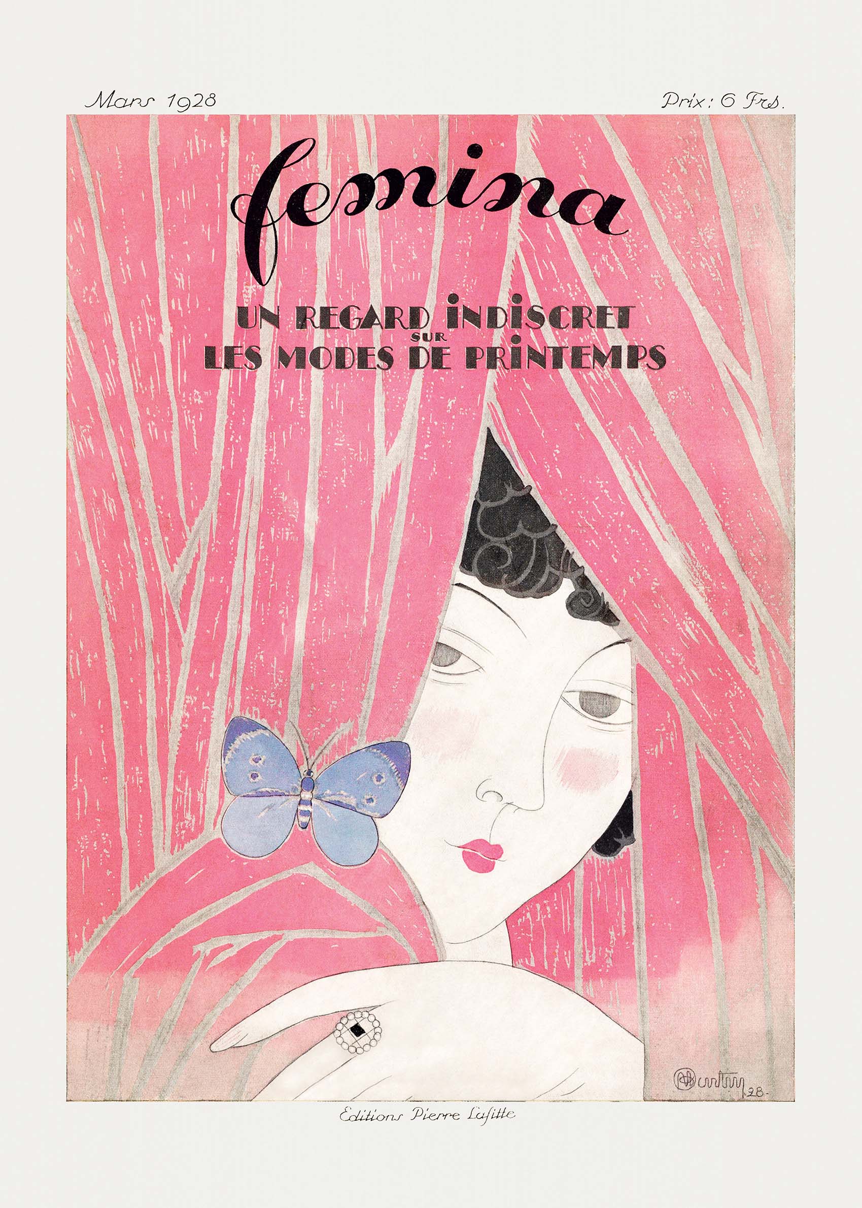 Femina Poster - Female portrait illustration (21x30 cm)