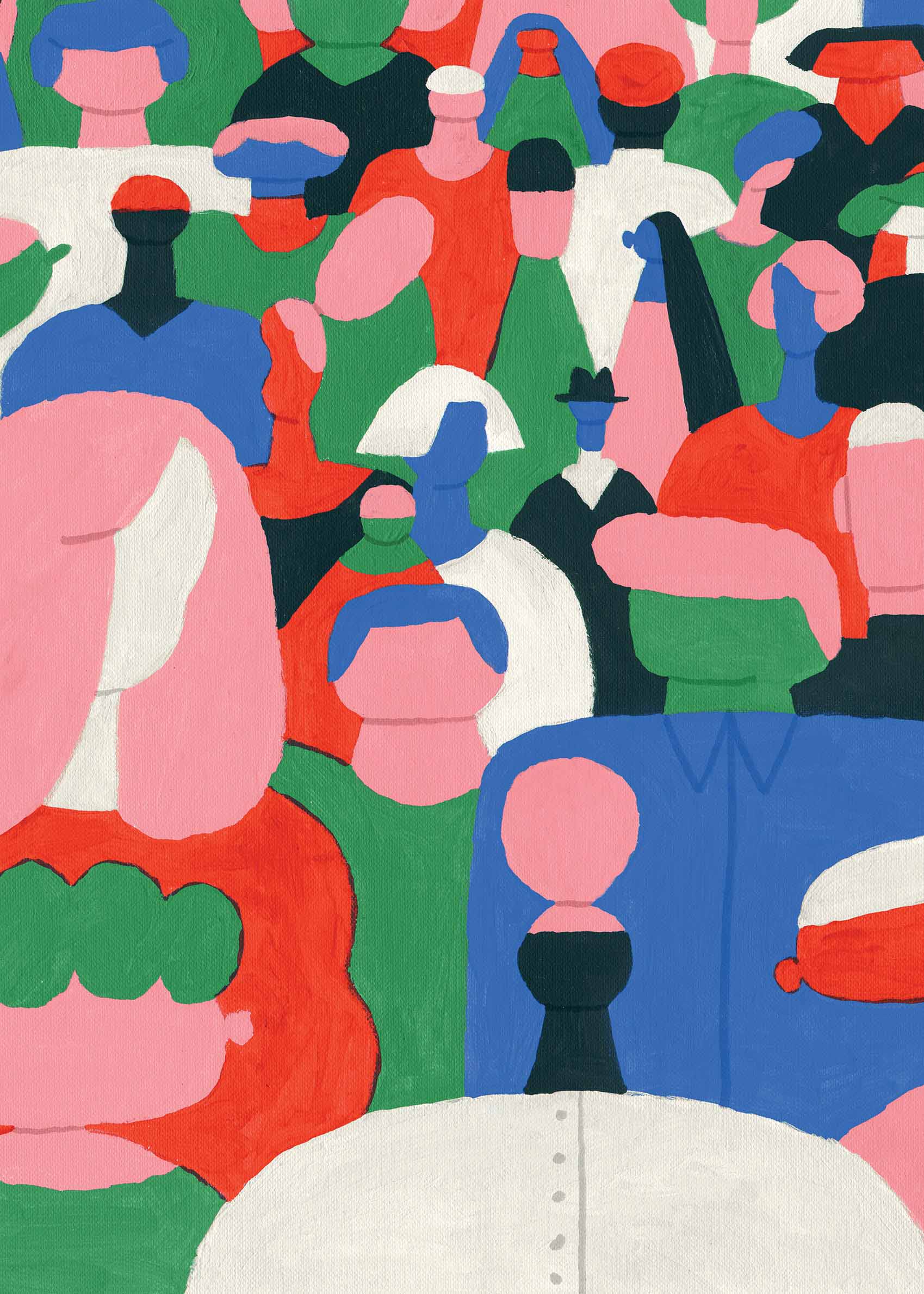 People Poster - Crowd illustration (50x70 cm)