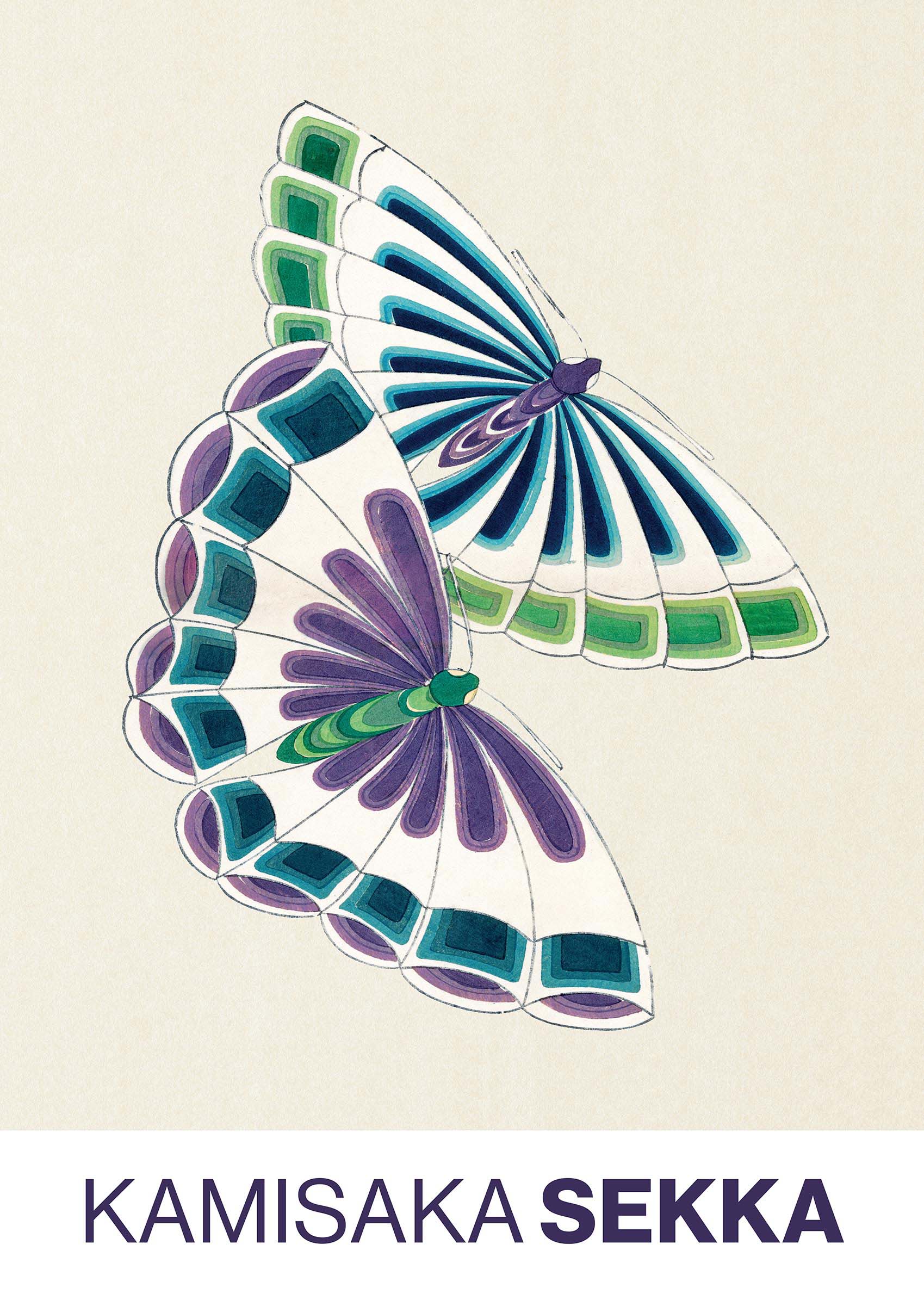 Japanese Butterfly I by Kamisaka Sekka Poster - Tiergrafik (50x70 cm)