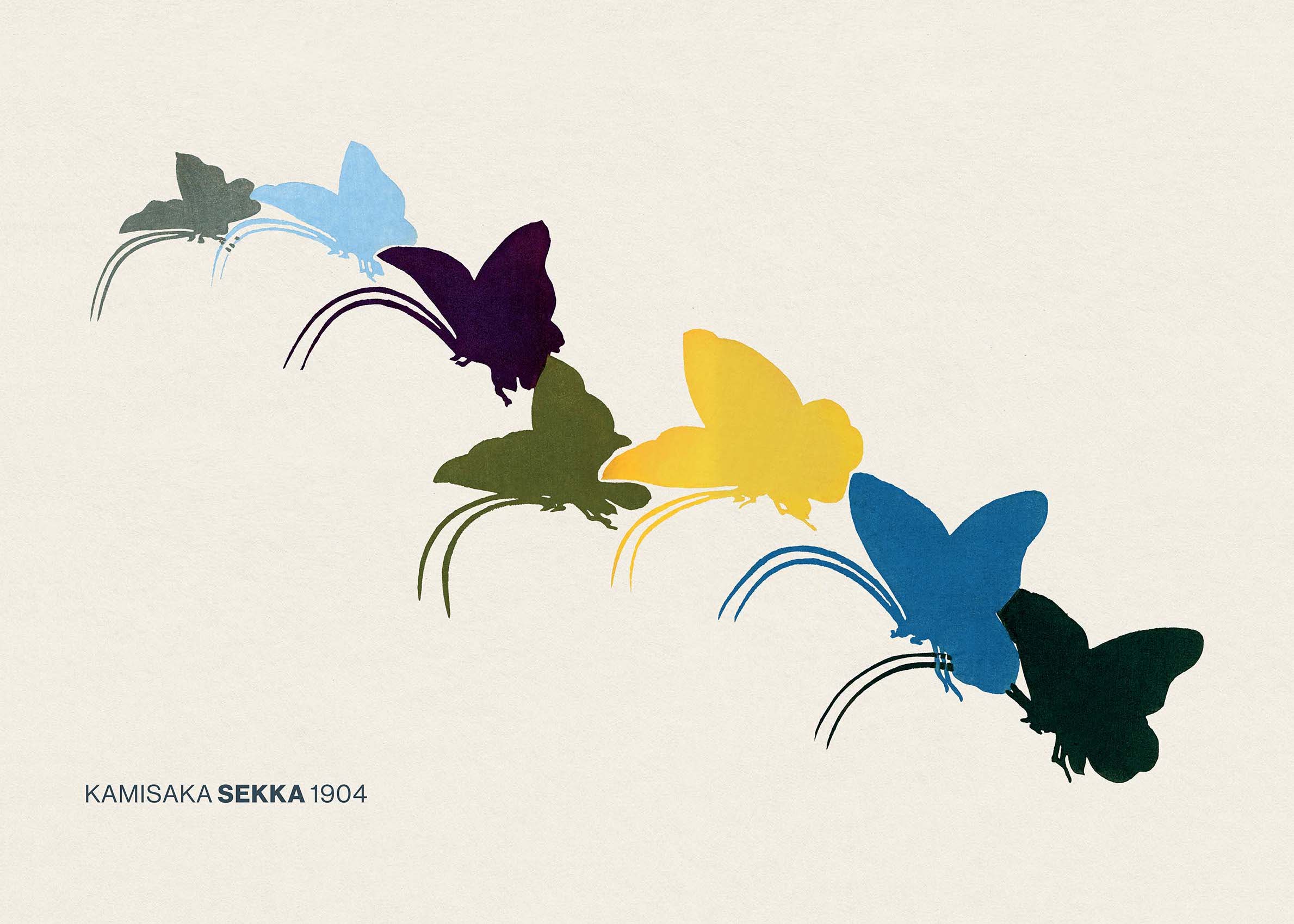 Japanese Butterfly II by Kamisaka Sekka Poster - Animal illustration (21x30 cm)