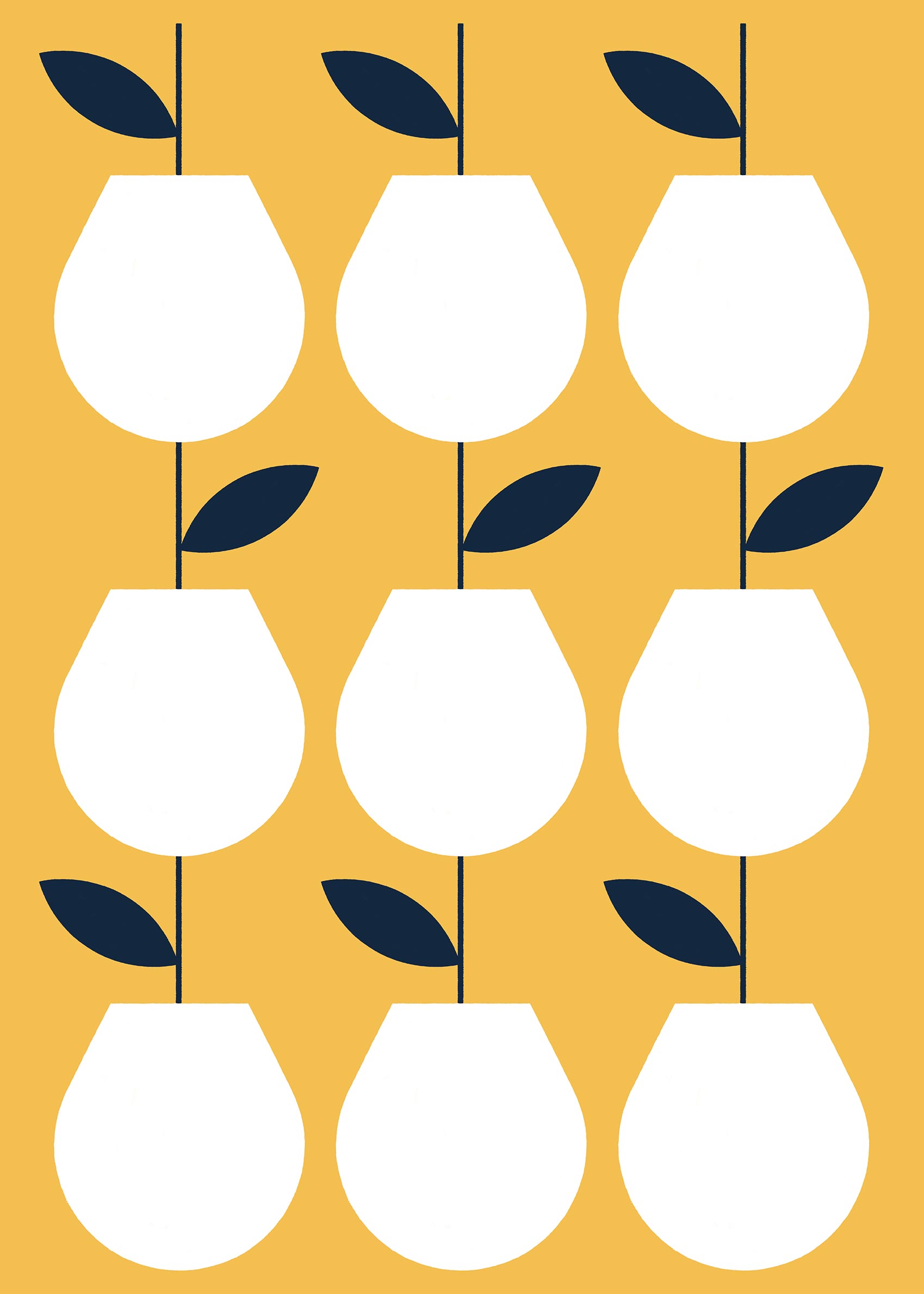 Pots Poster - Pear illustration (70x100 cm)