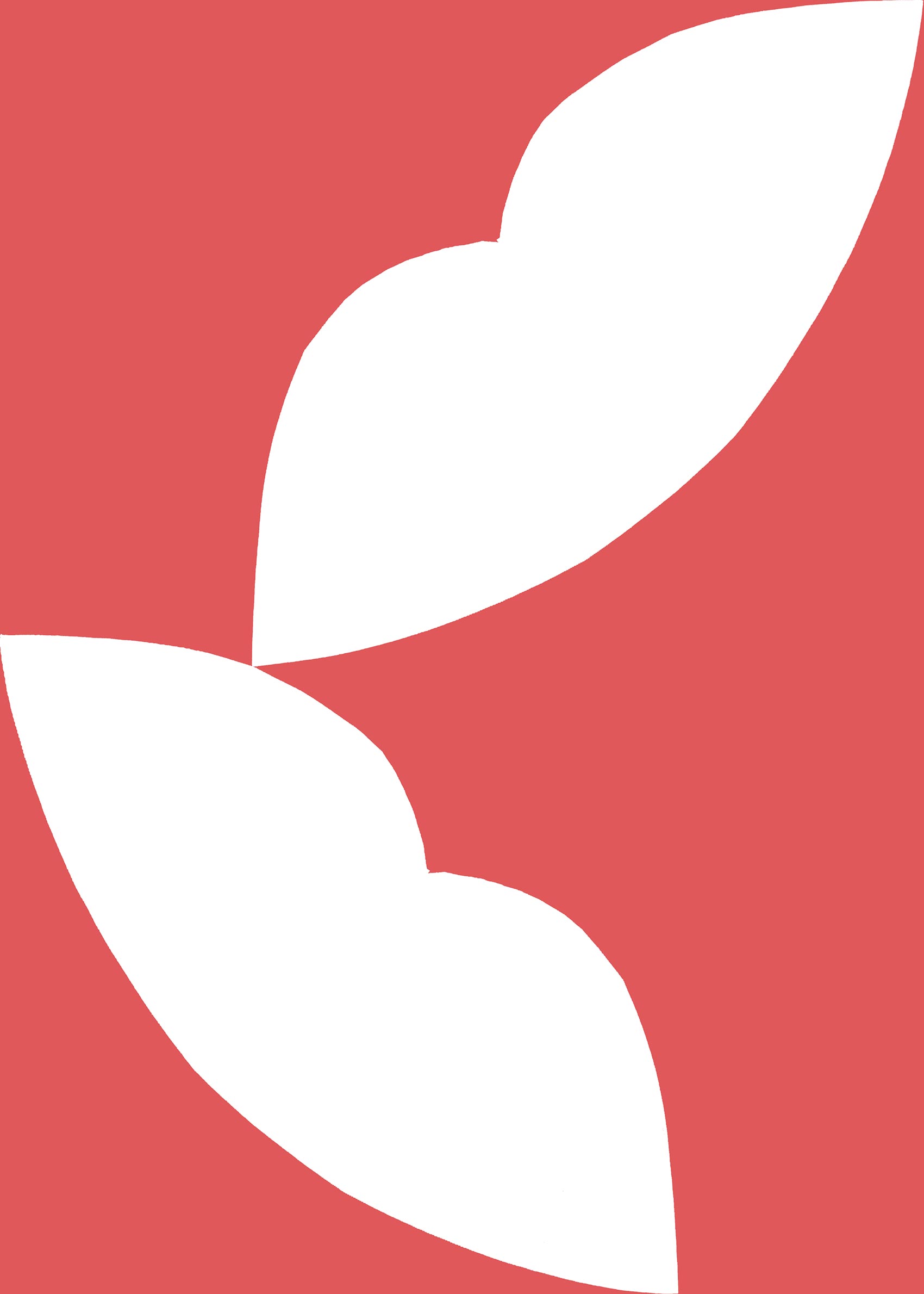 Lips Poster - Abstract leaf illustration (50x70 cm)