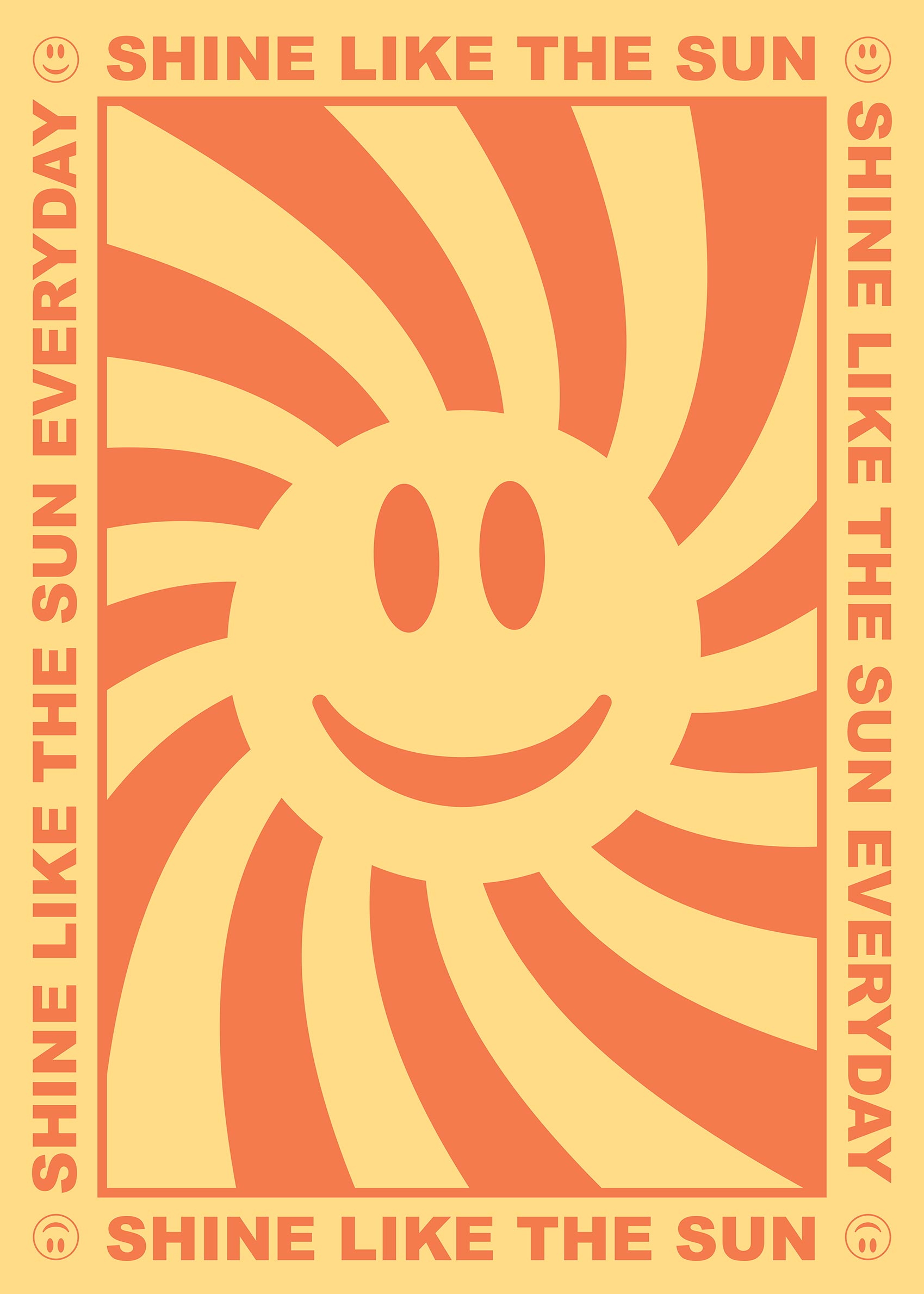 Shine Like The Sun Poster - Sun illustration (30x40 cm)
