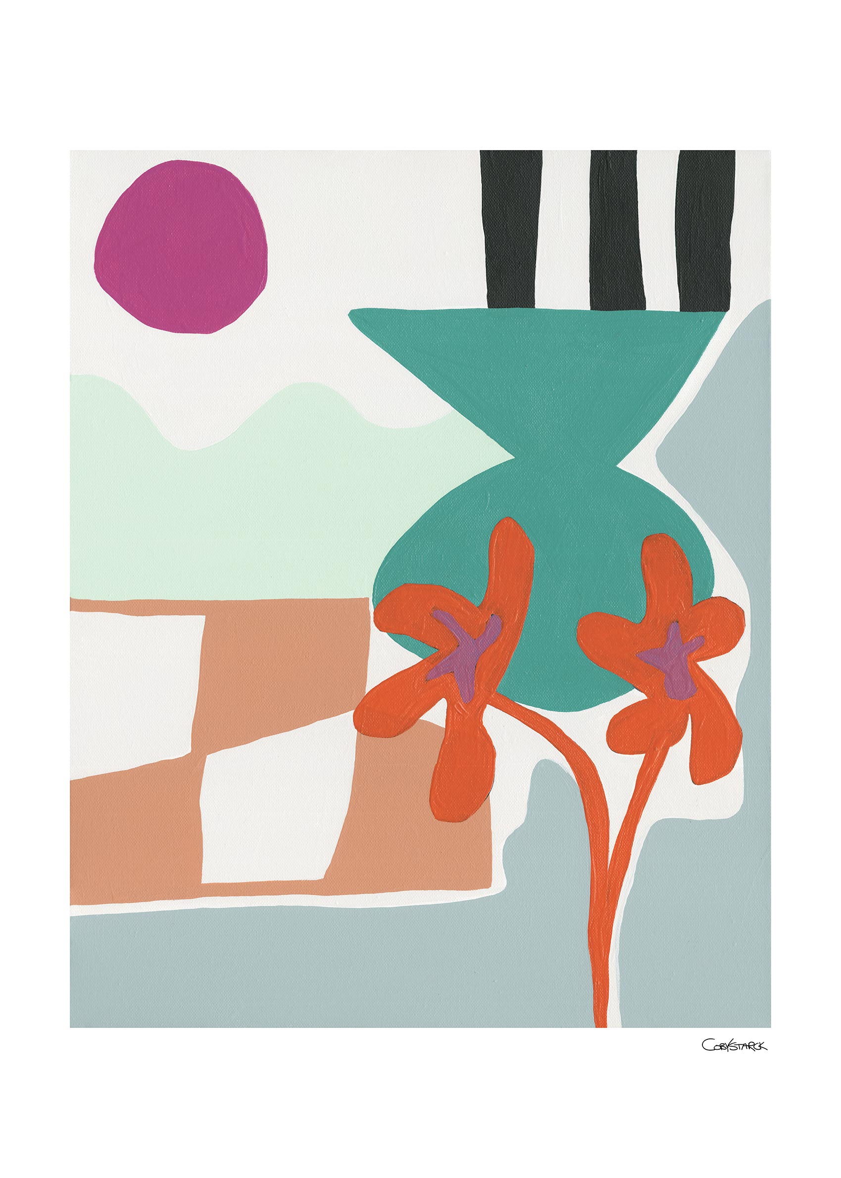 Mezze Poppy Poster - Blumenillustration (50x70 cm)