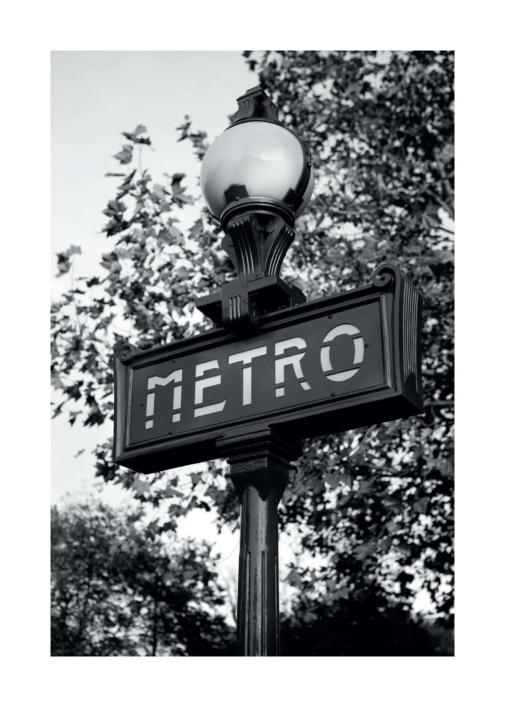 Paris Metro Poster - City illustration (21x30 cm)