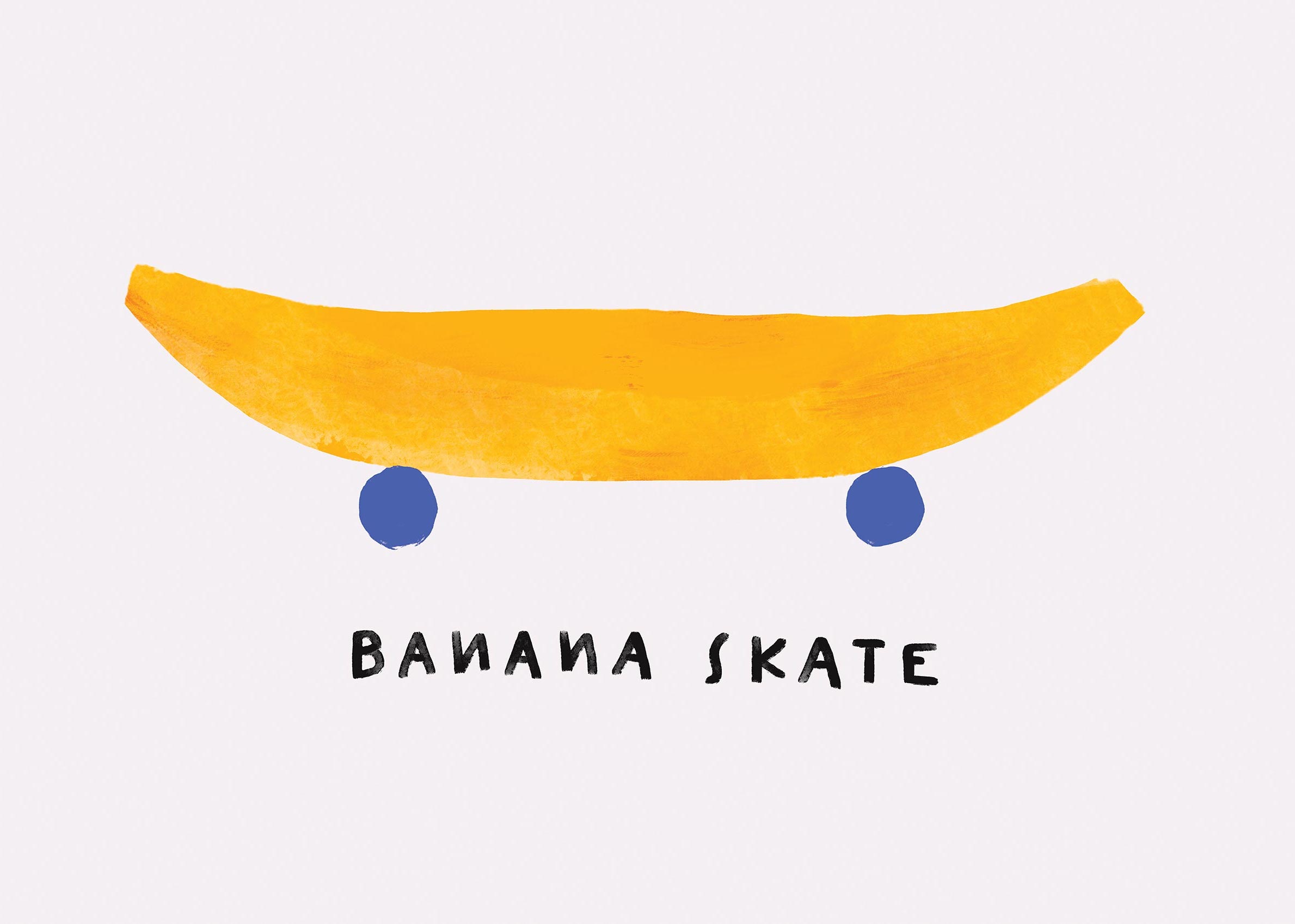 Banana Skate Poster - Banana illustration (50x70 cm)