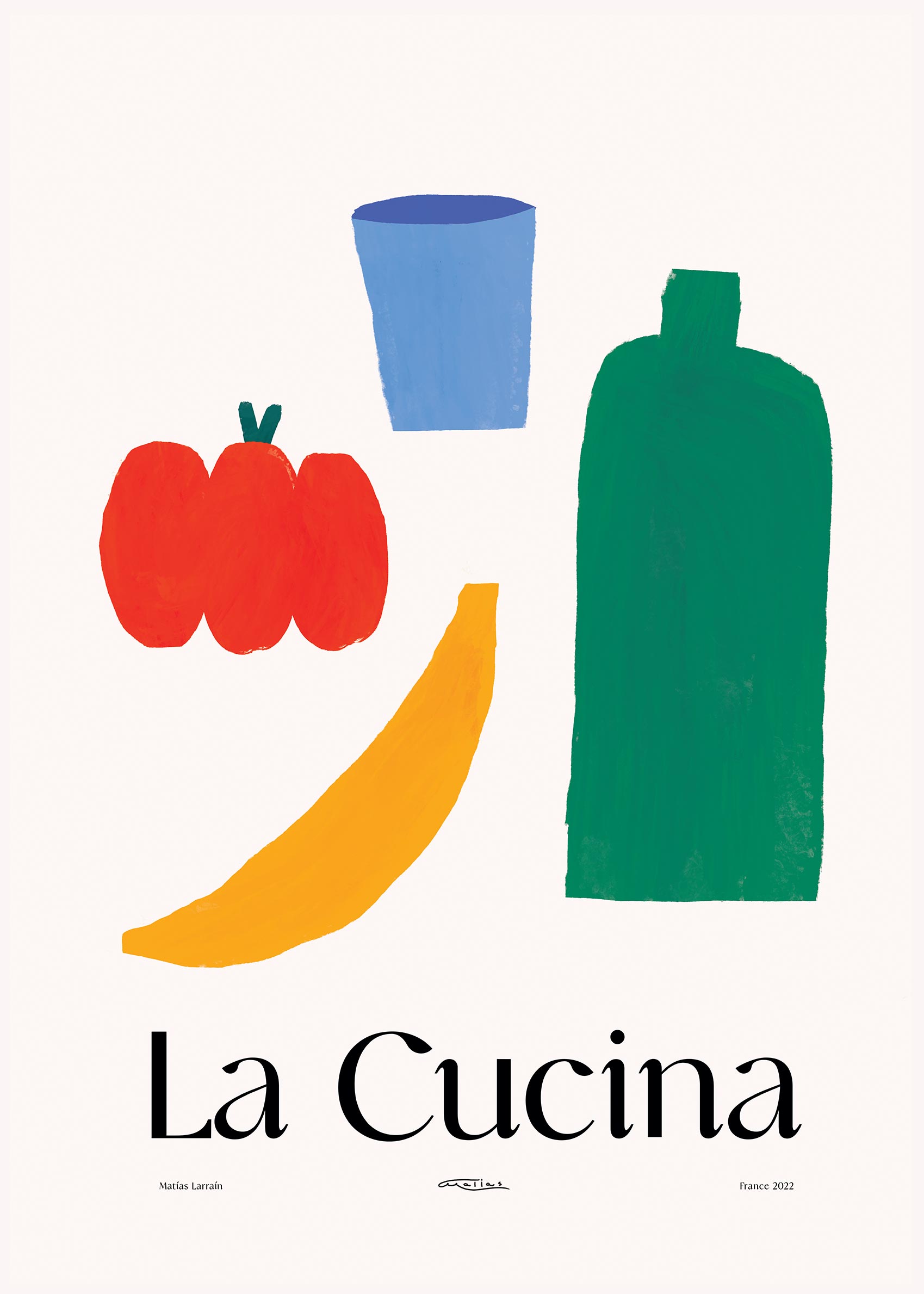 La Cucina Poster - Food Illustration (50x70 cm)