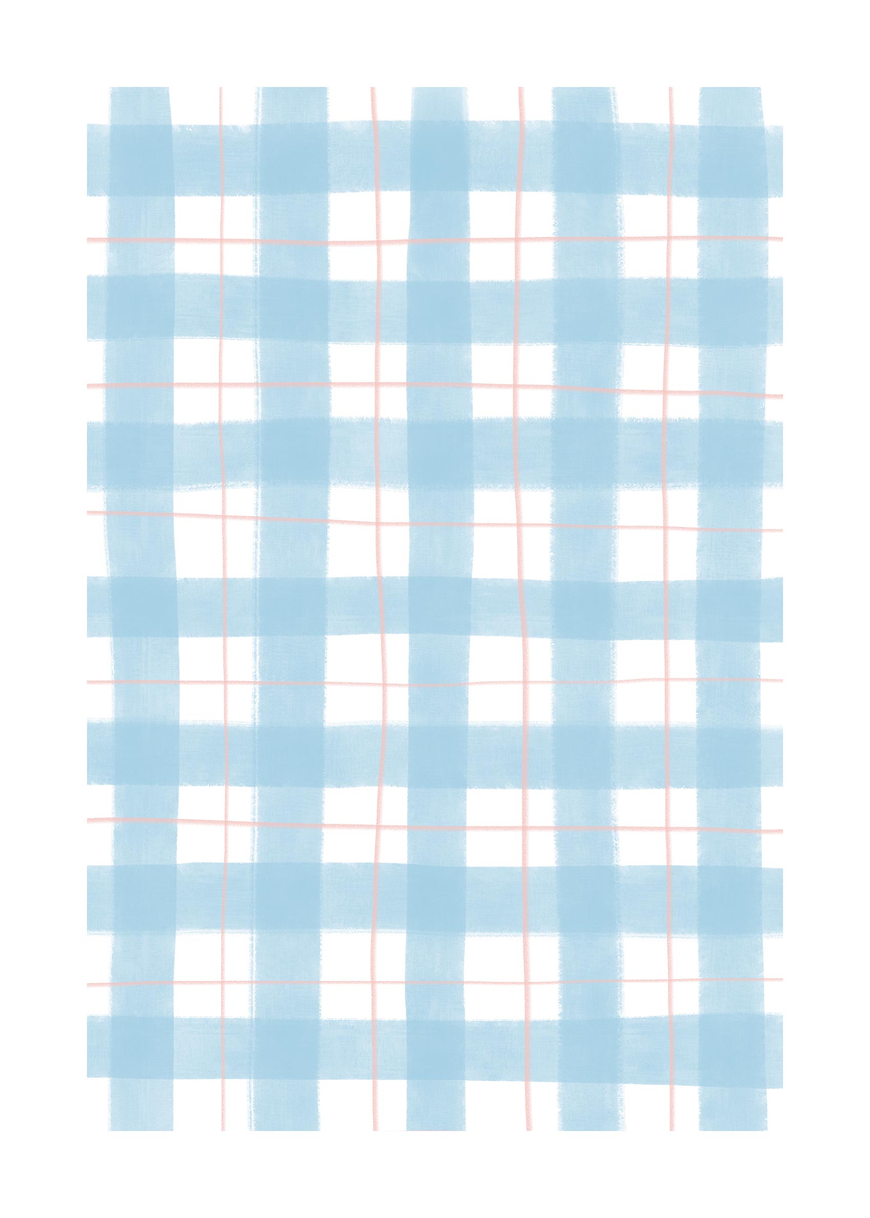Checkered Sky Poster - Abstract illustration (30x40 cm)