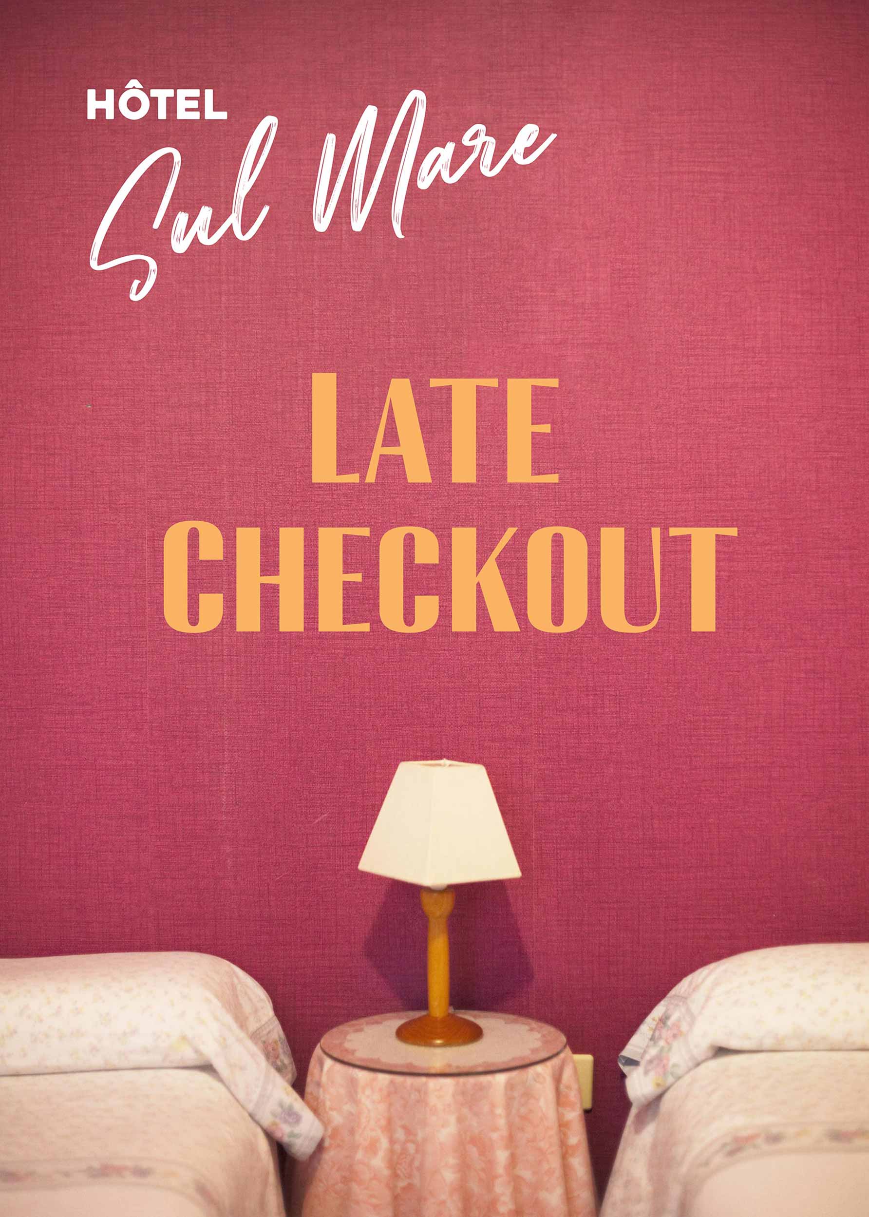 Late Checkout Poster - Schlafzimmerillustration (30x40 cm)