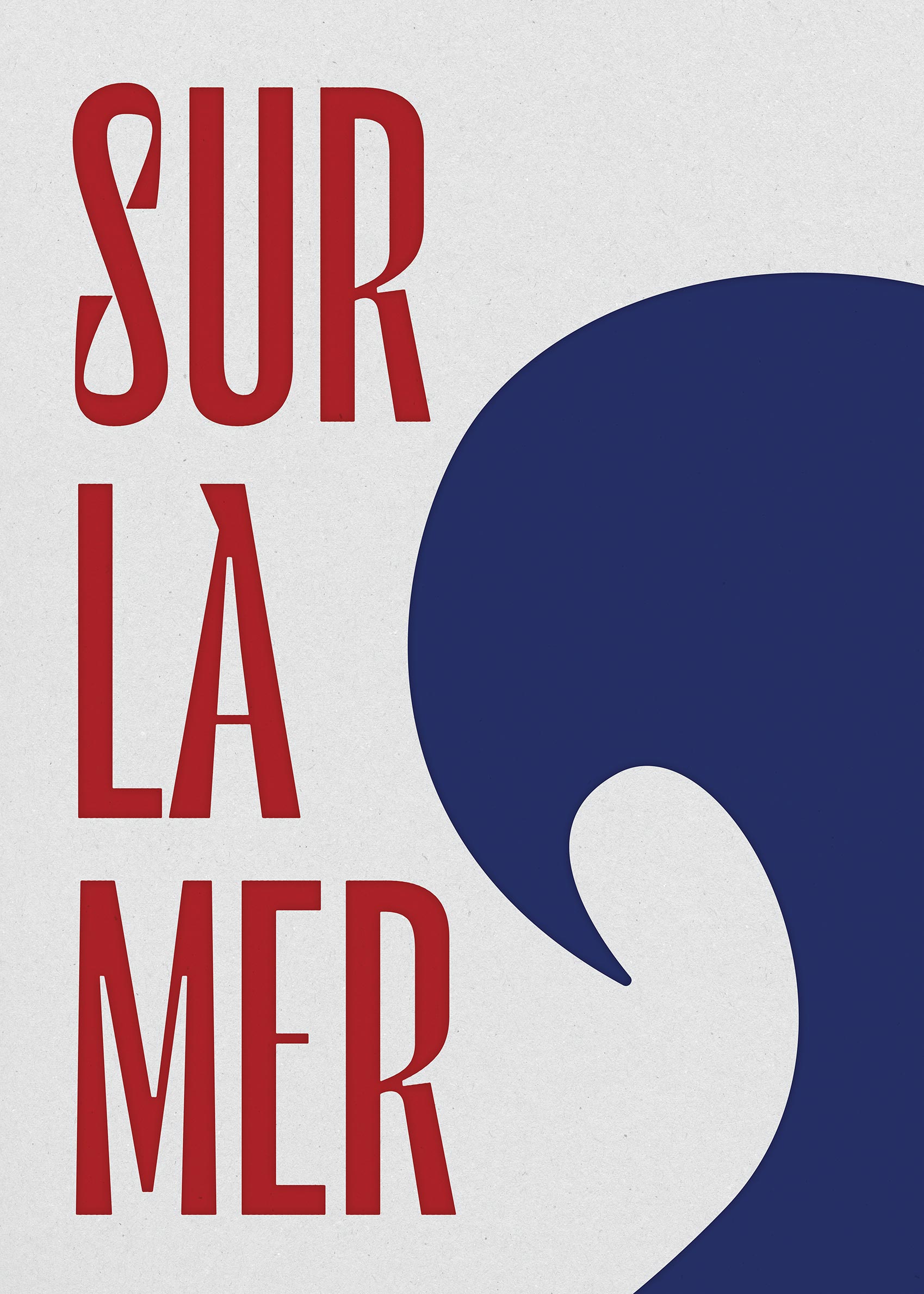 Sur La Mer Poster - Abstrakt illustration (30x40 cm)