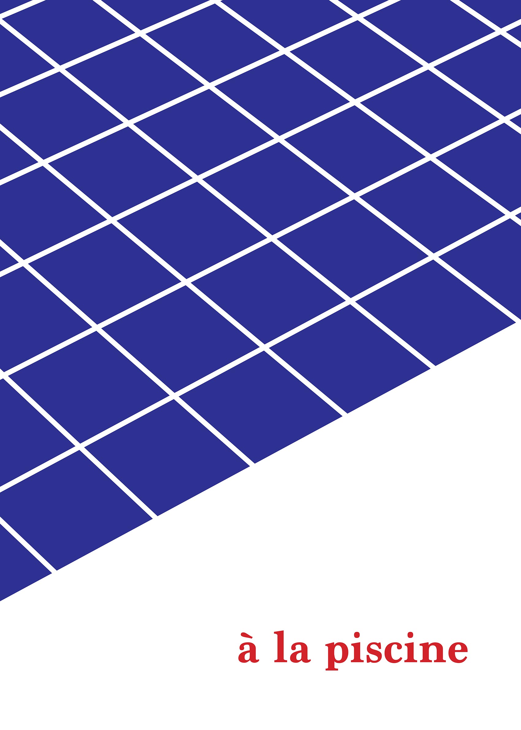 Á La Piscine Poster - Abstrakte Grafik (50x70 cm)
