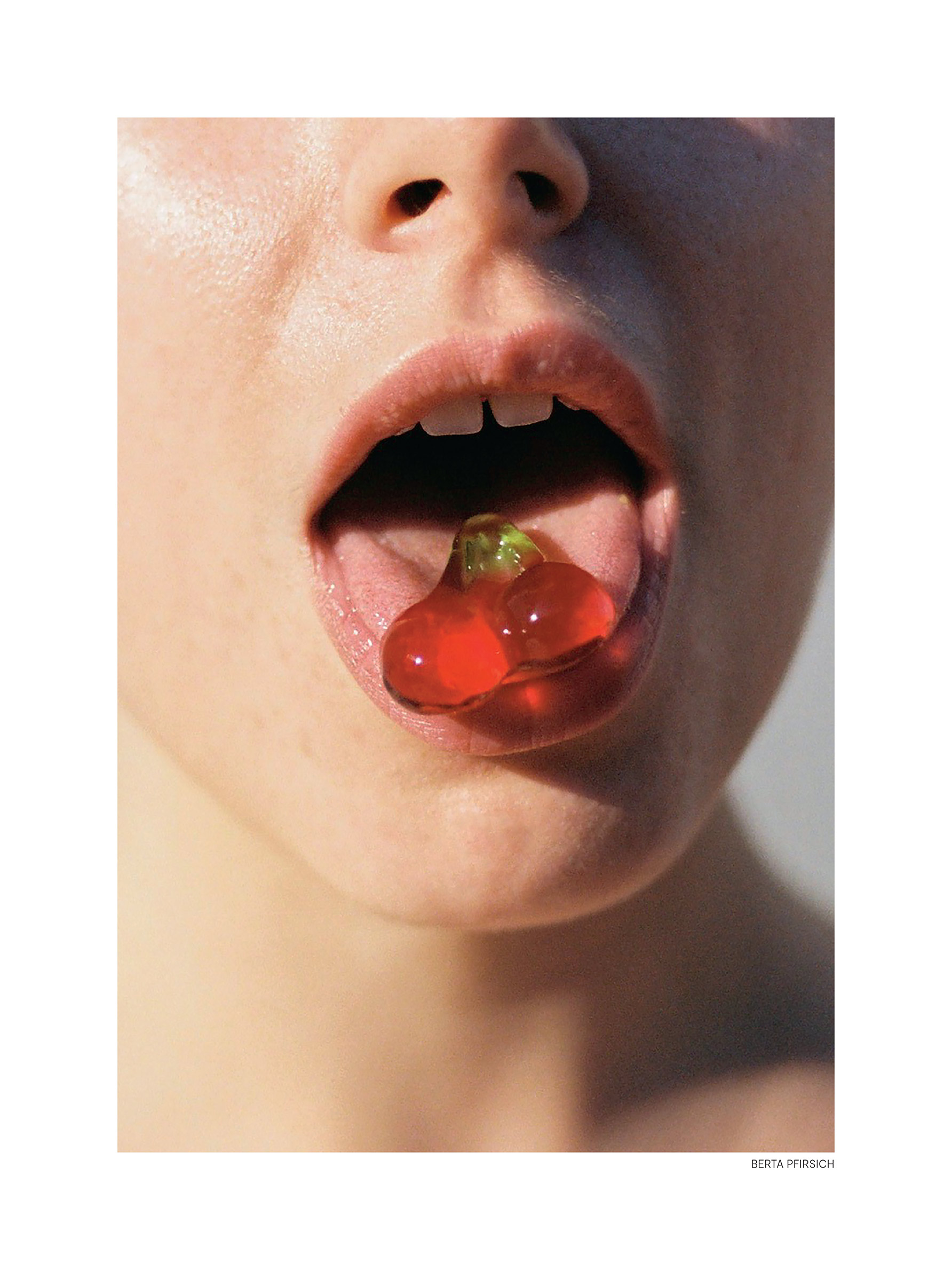 Cherry Mouth Poster - Portrait photography (30x40 cm)