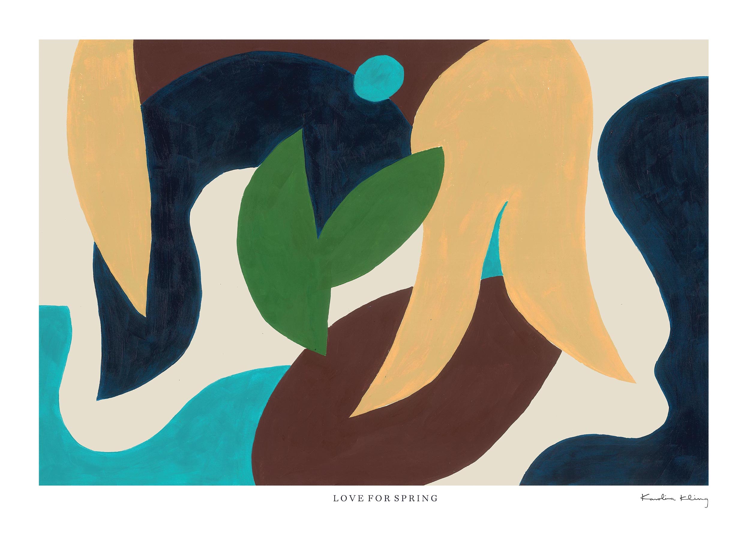 Love for Spring Poster - Abstract illustration (70x100 cm)