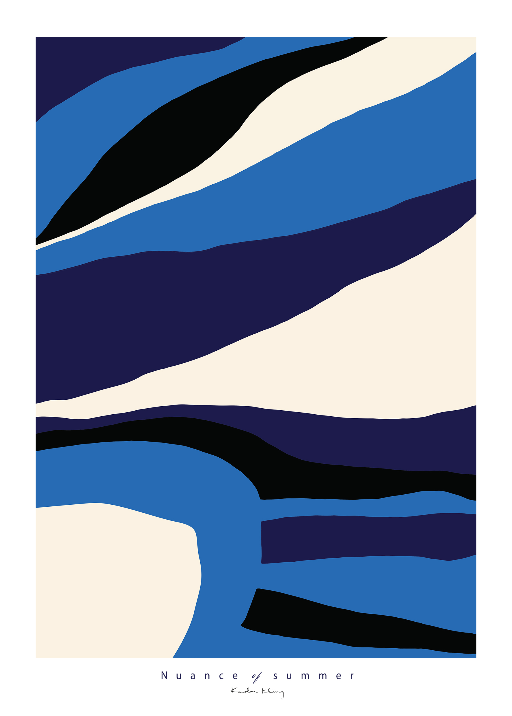 Nuance of Sunset Poster - Abstract illustration (30x40 cm)