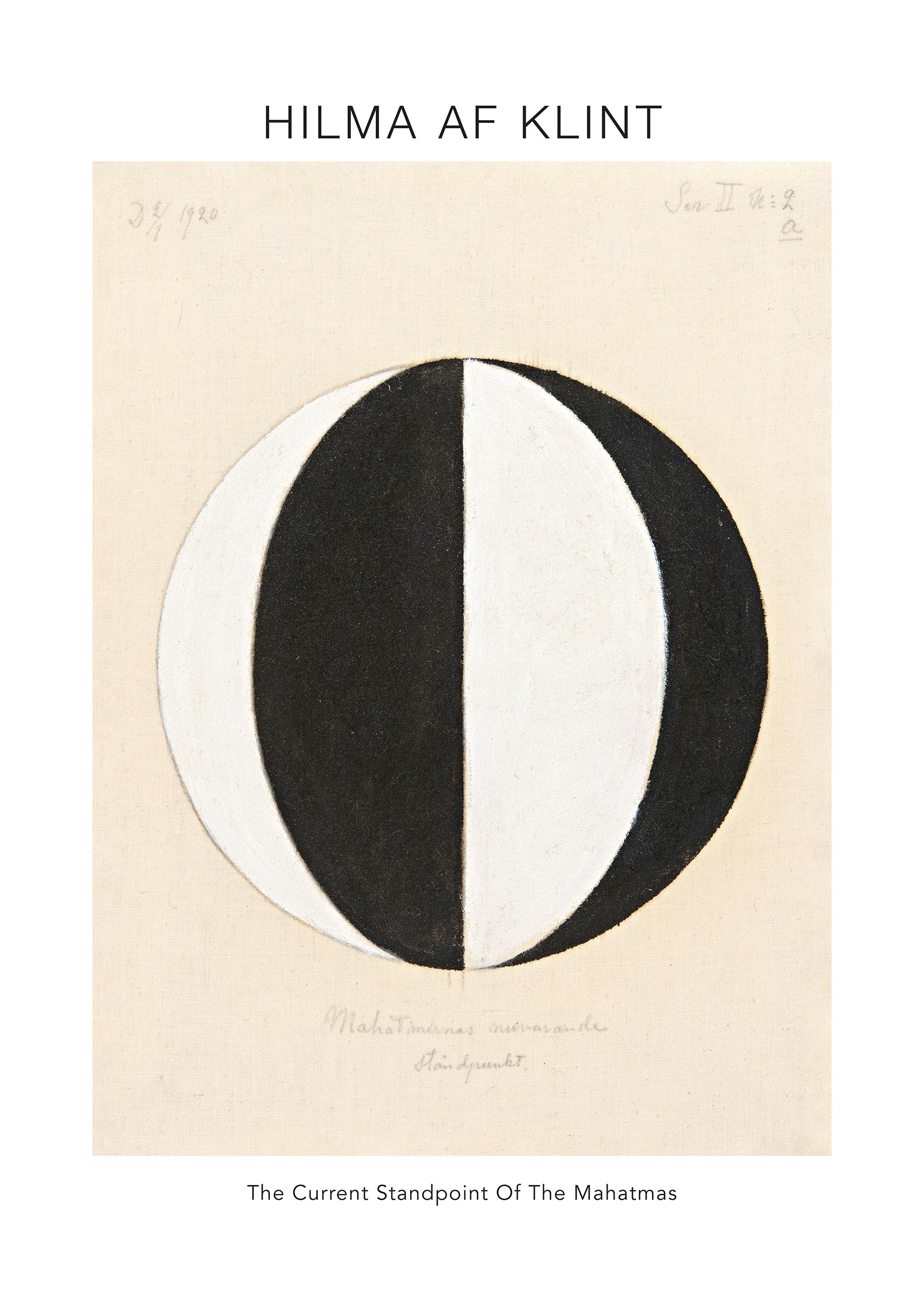 The Current Standpoint Of The Mahatmas Ver.2 by Hilma af Klint Poster - Abstract illustration (50x70 cm)