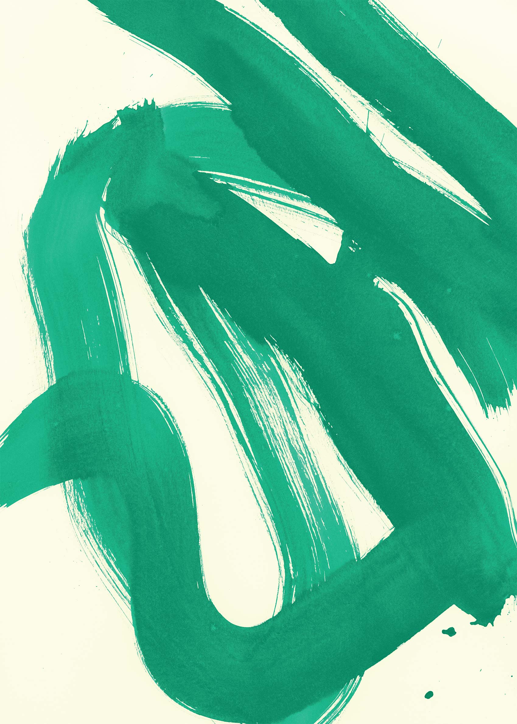 Green Play plakat - Abstrakt illustration (70x100 cm)