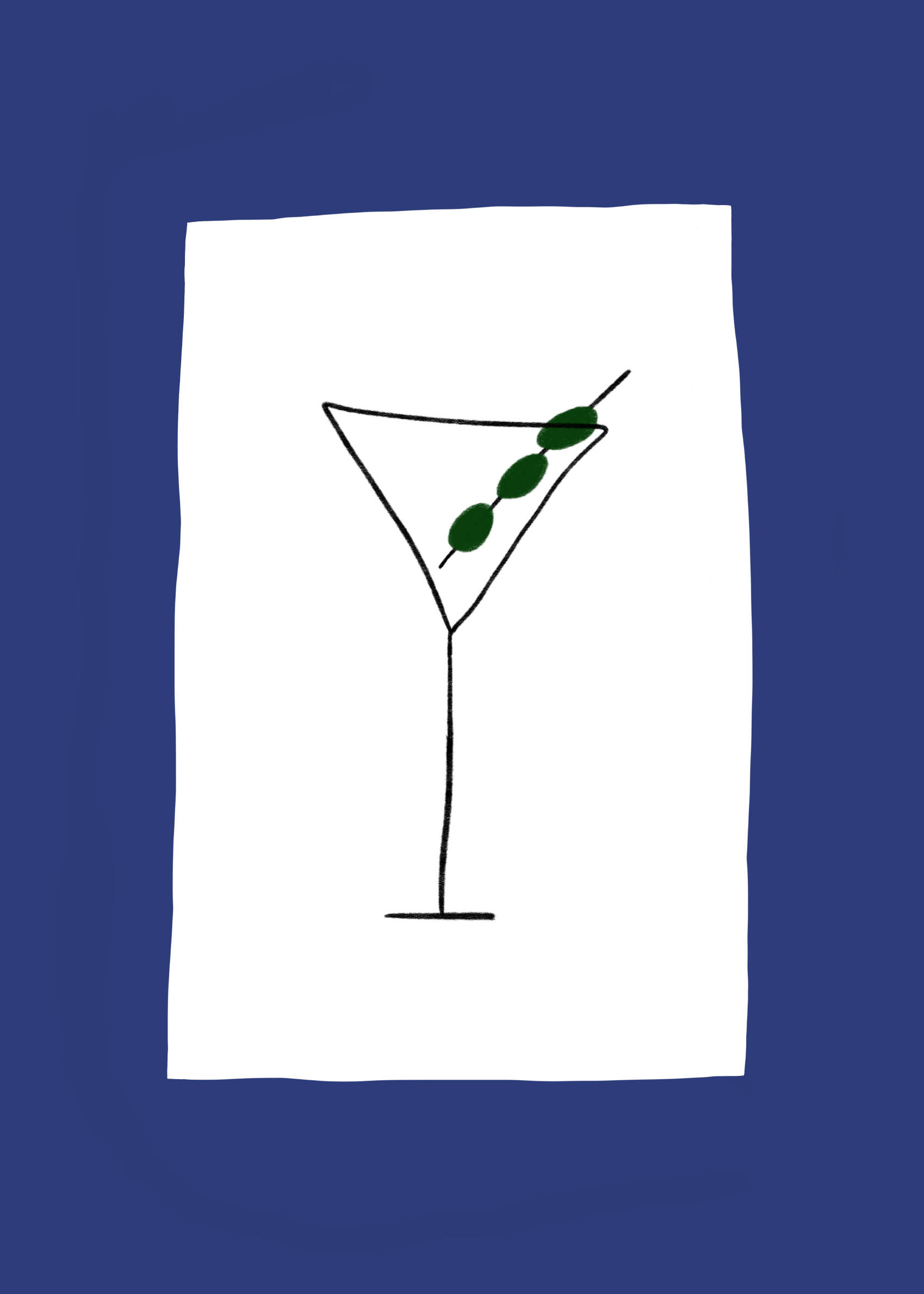 Martini Drink Poster - Drink line art (30x40 cm)