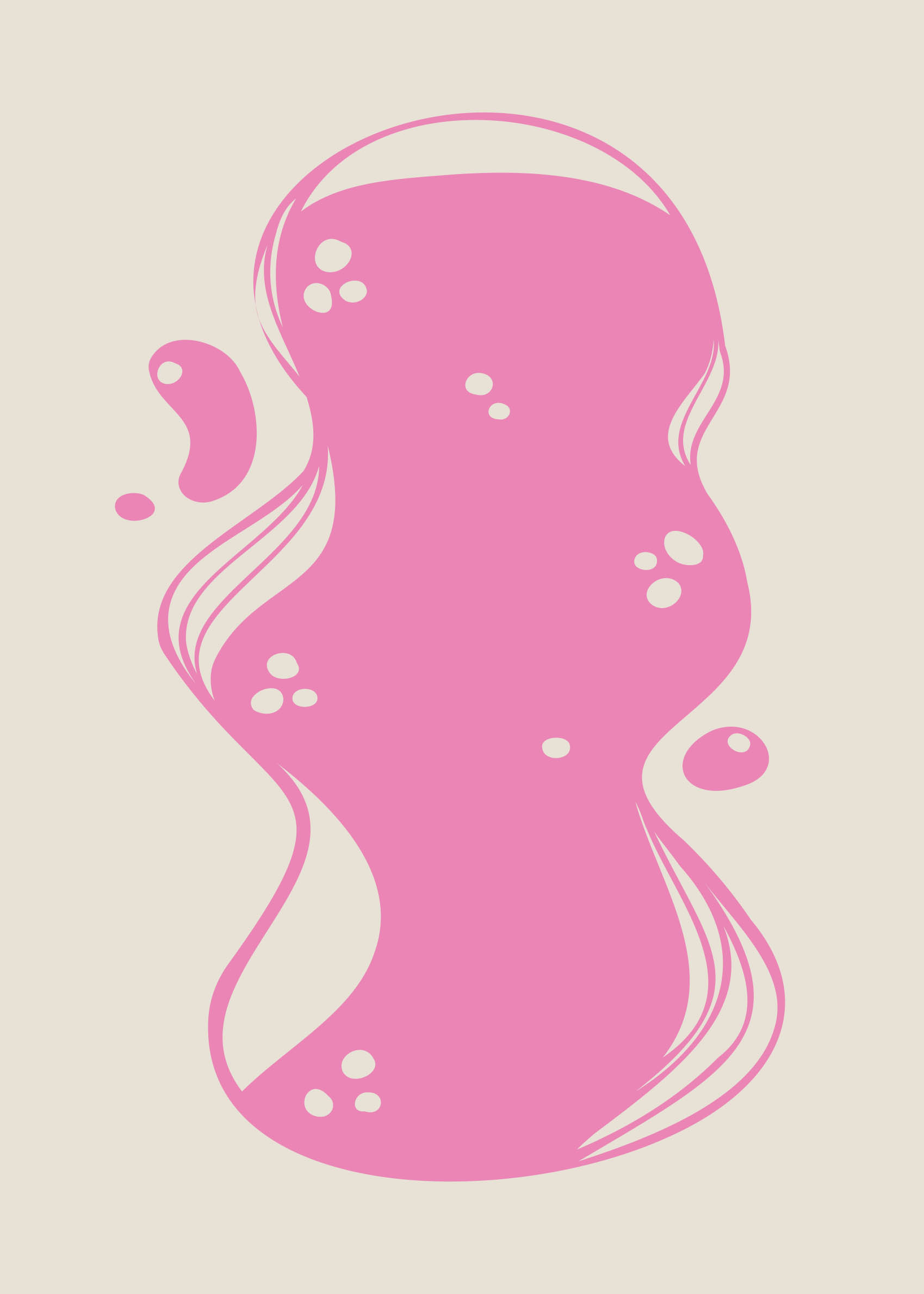 Bubblegum Poster - Abstract illustration (50x70 cm)