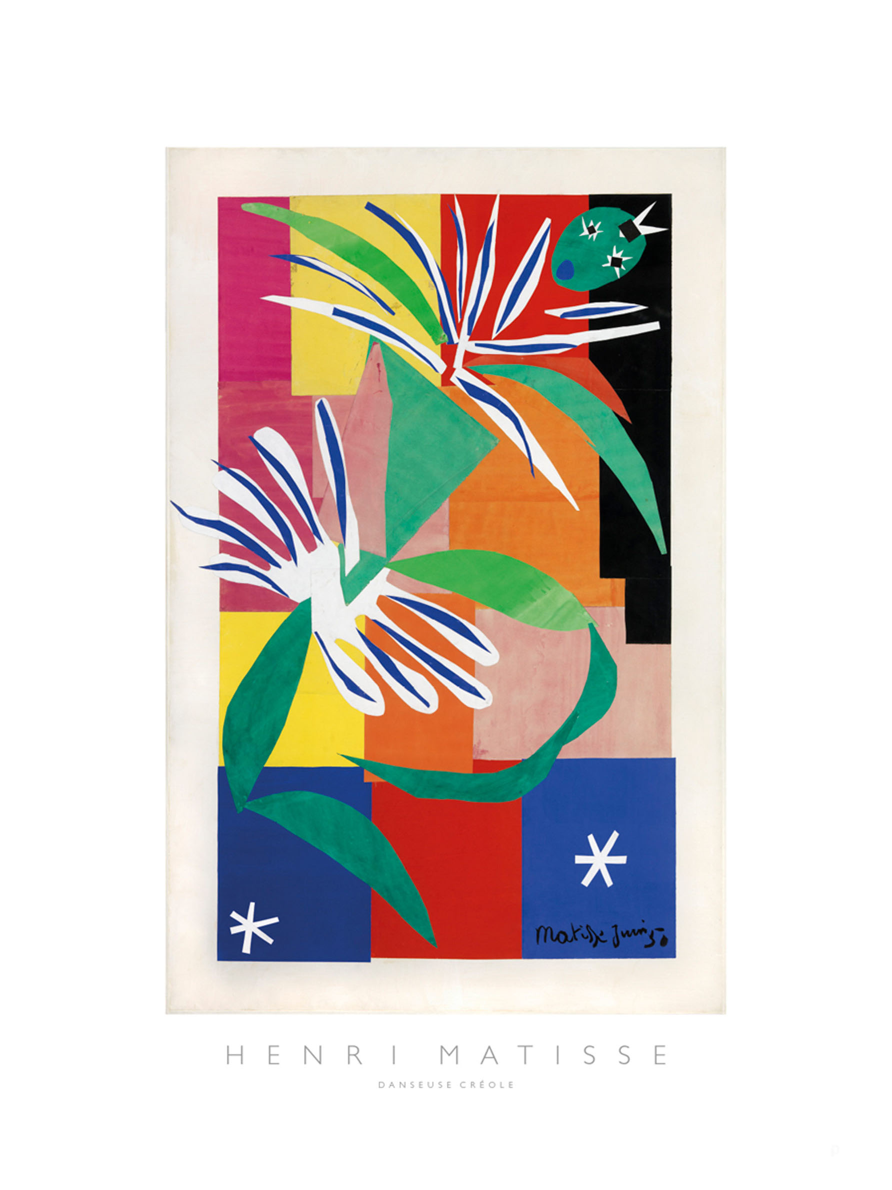 Danseuse Creol by Henri Matisse Poster - Dancer illustration (50x70 cm)