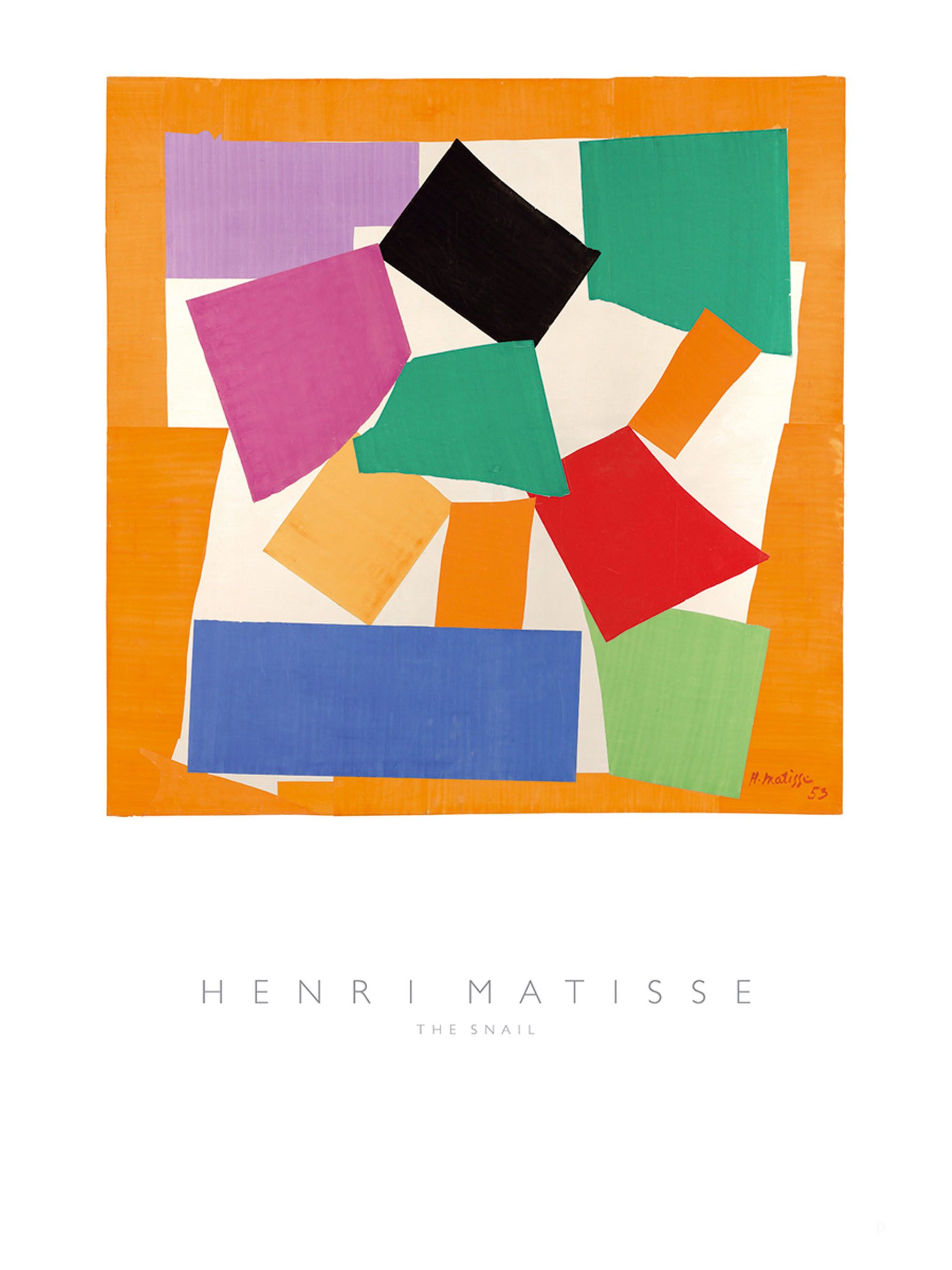 The Snail by Henri Matisse Poster - Abstract illustration (70x100 cm)