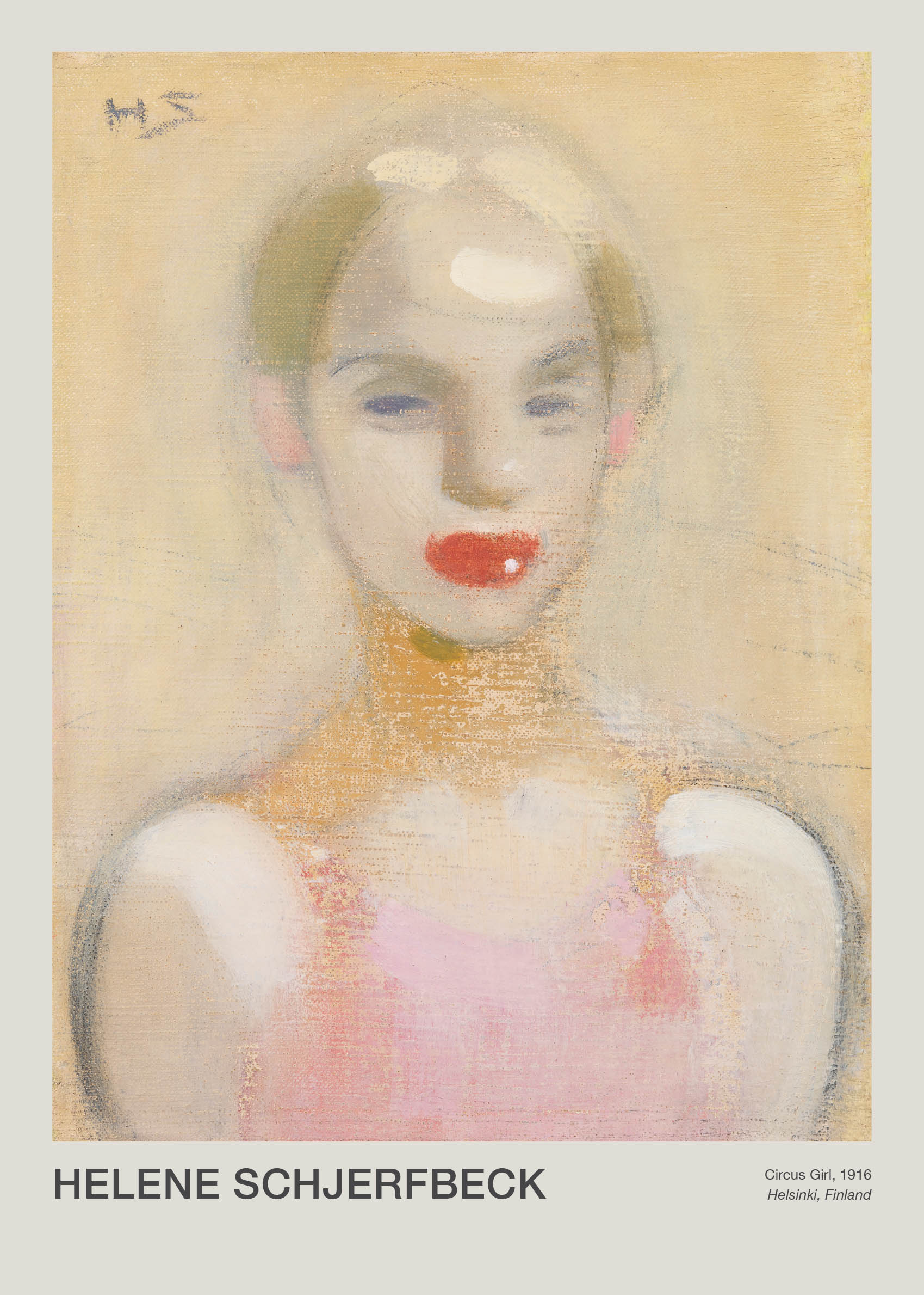 Circus Girl by H. Schjerfbeck Poster - Porträtgrafik (30x40 cm)