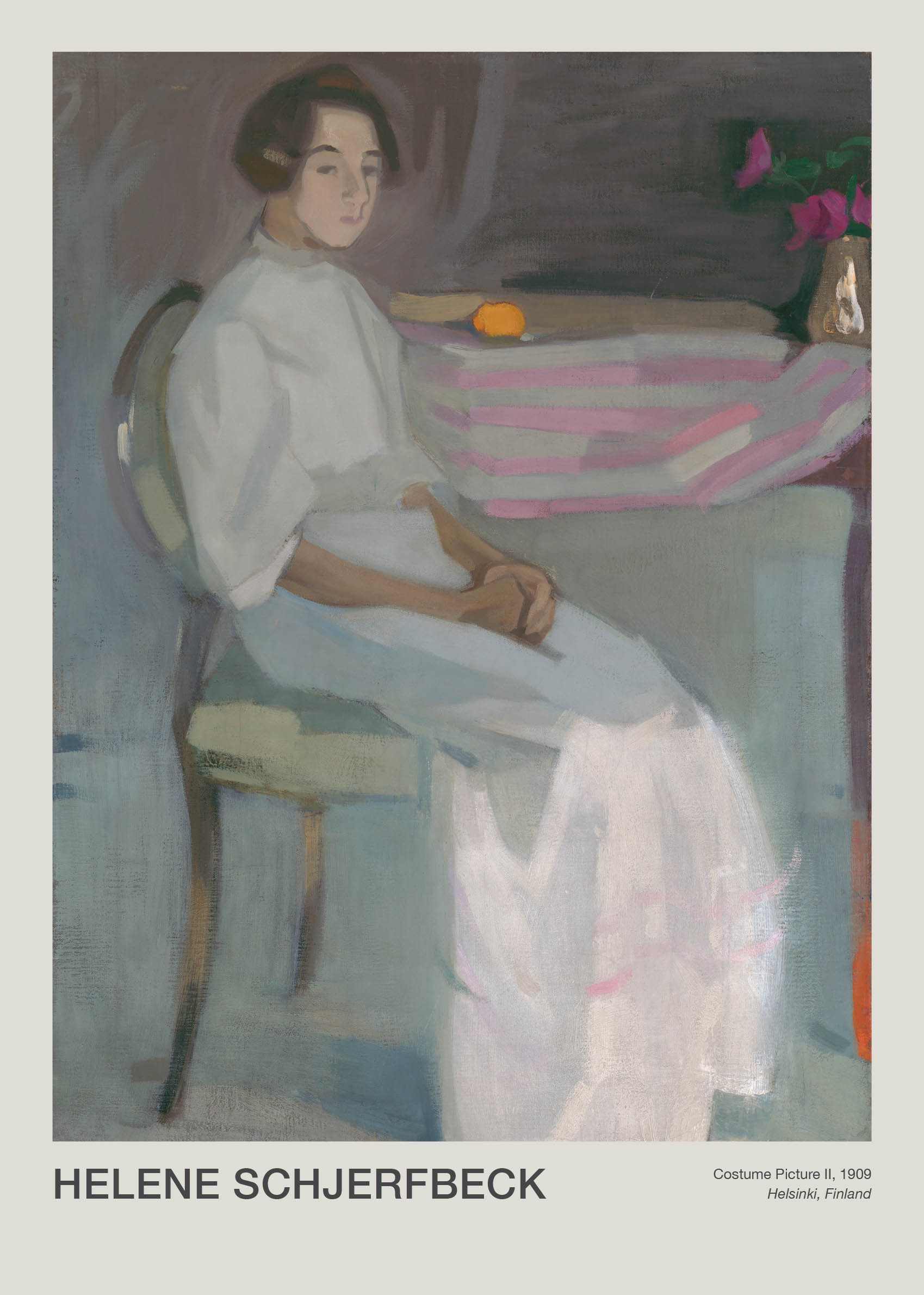 Costume Picture II by H. Schjerfbeck plakat - Kvindeportræt maleri (50x70 cm)