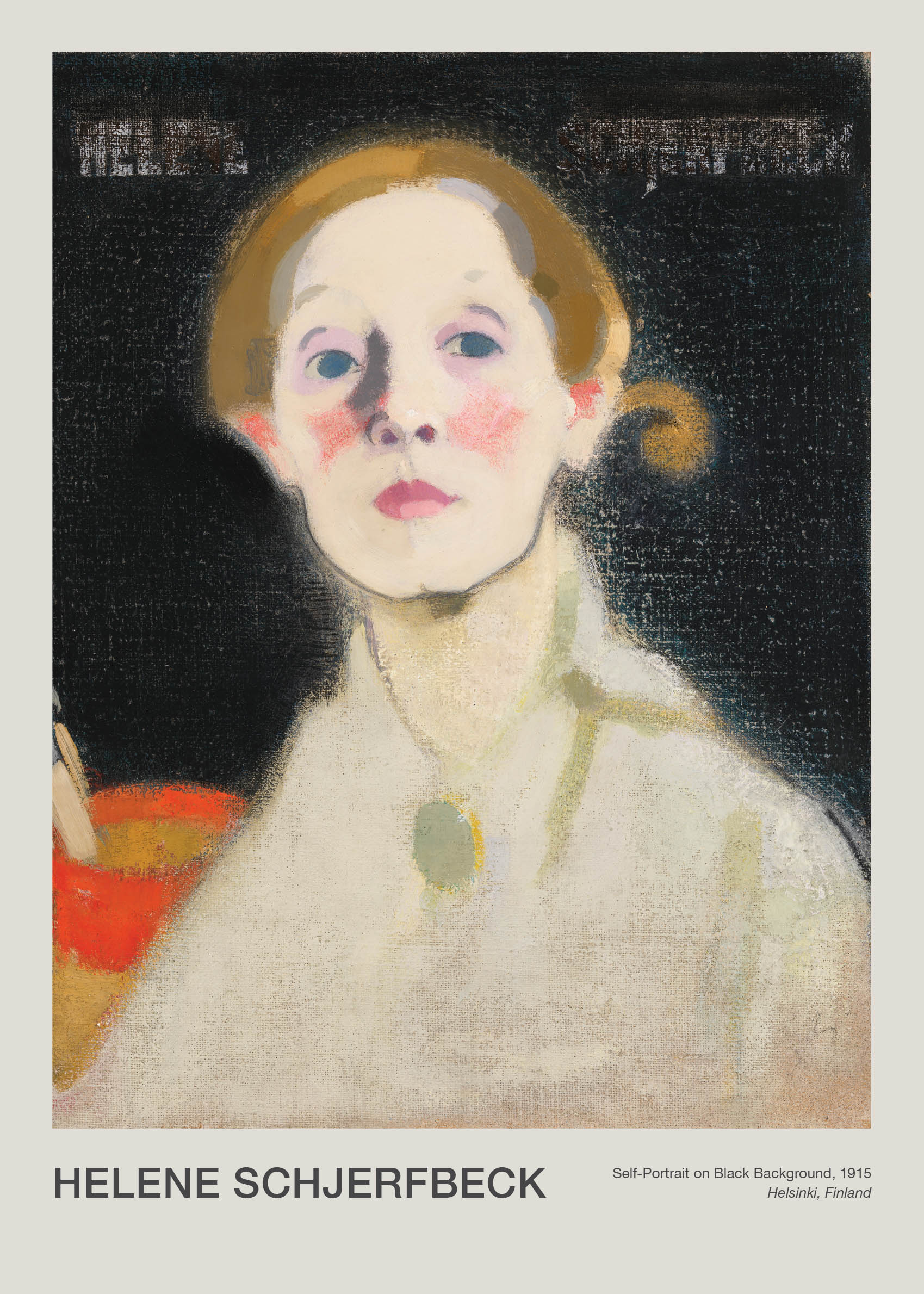 Self Portrait by H. Schjerfbeck Poster - Porträtmalerei (30x40 cm)