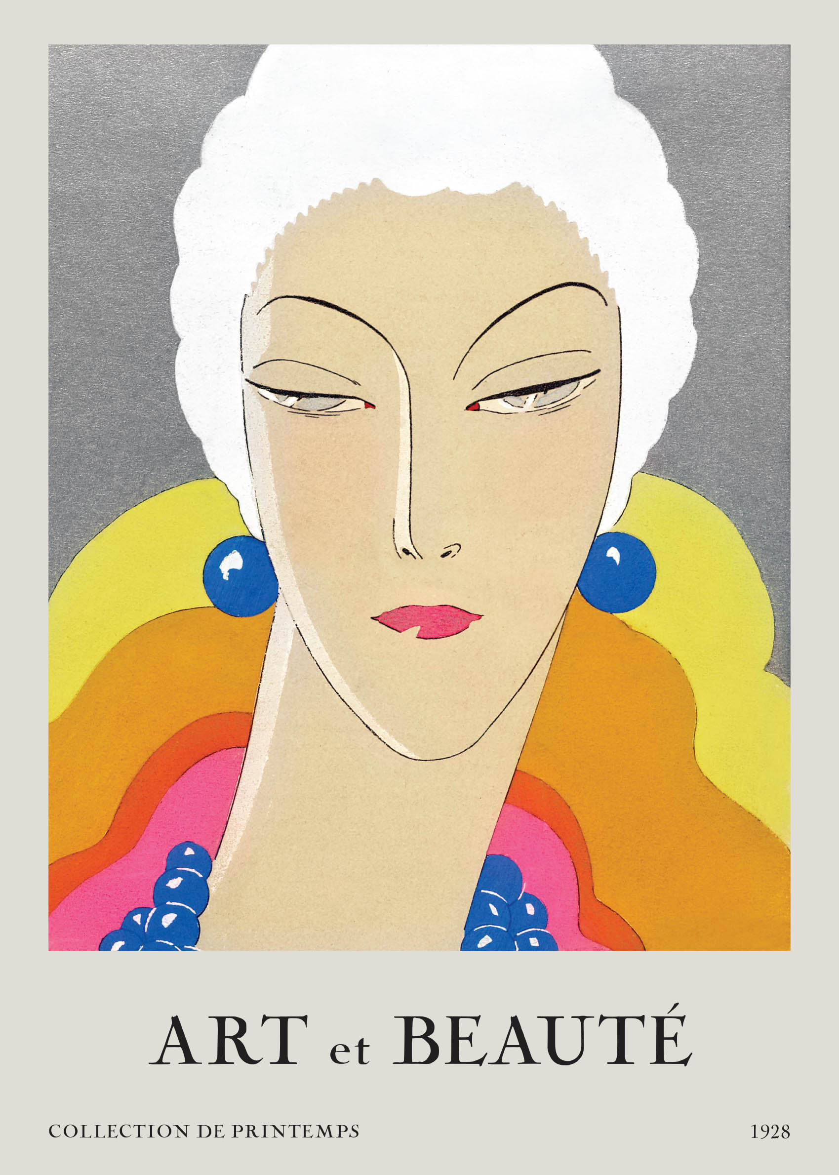 Art et Beaute poster - Fashion portrait illustration (30x40 cm)