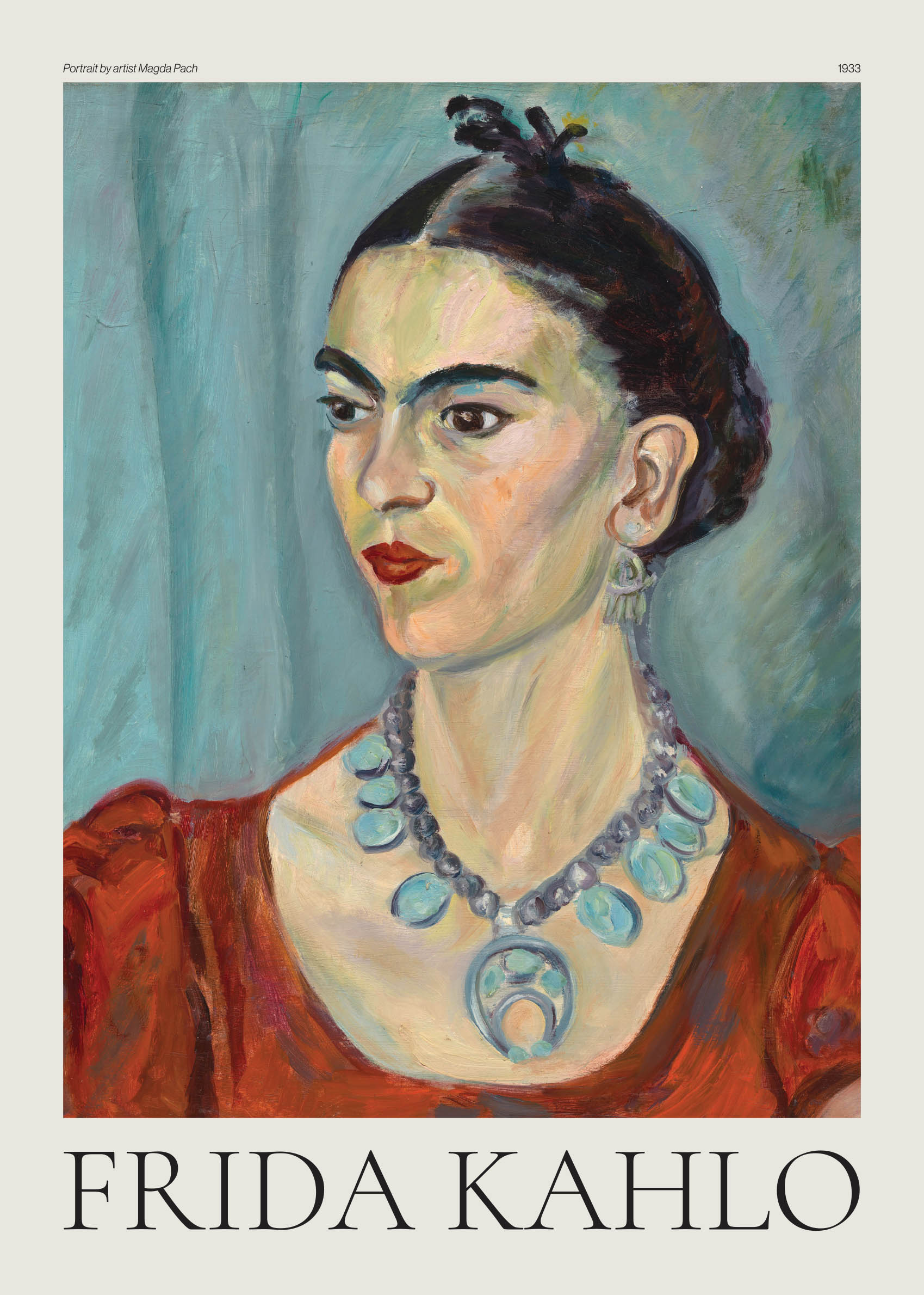 Frida Kahlo Poster - Portrait illustration (70x100 cm)