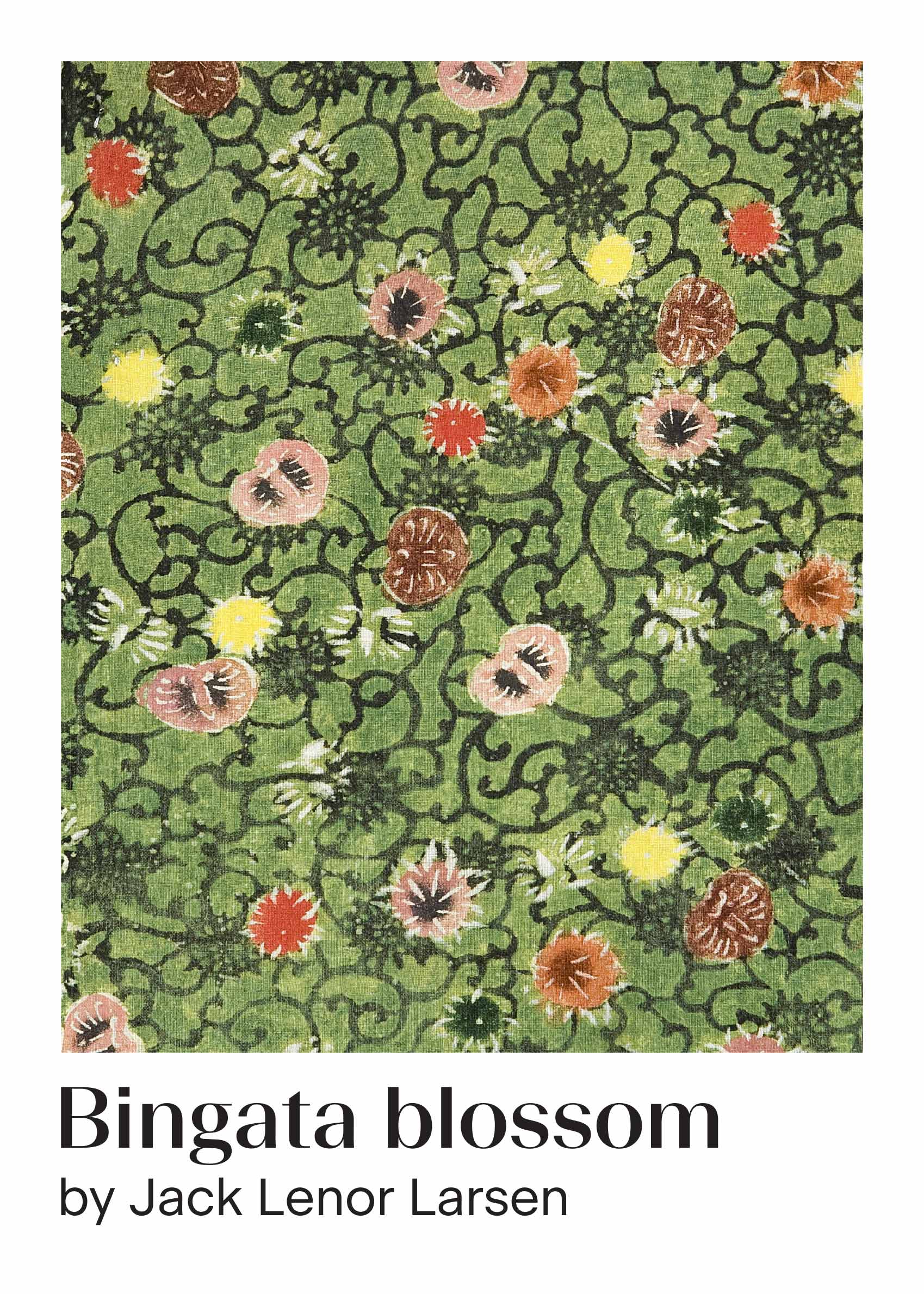 Bingata Blossom Poster - Florale Illustration (50x70 cm)