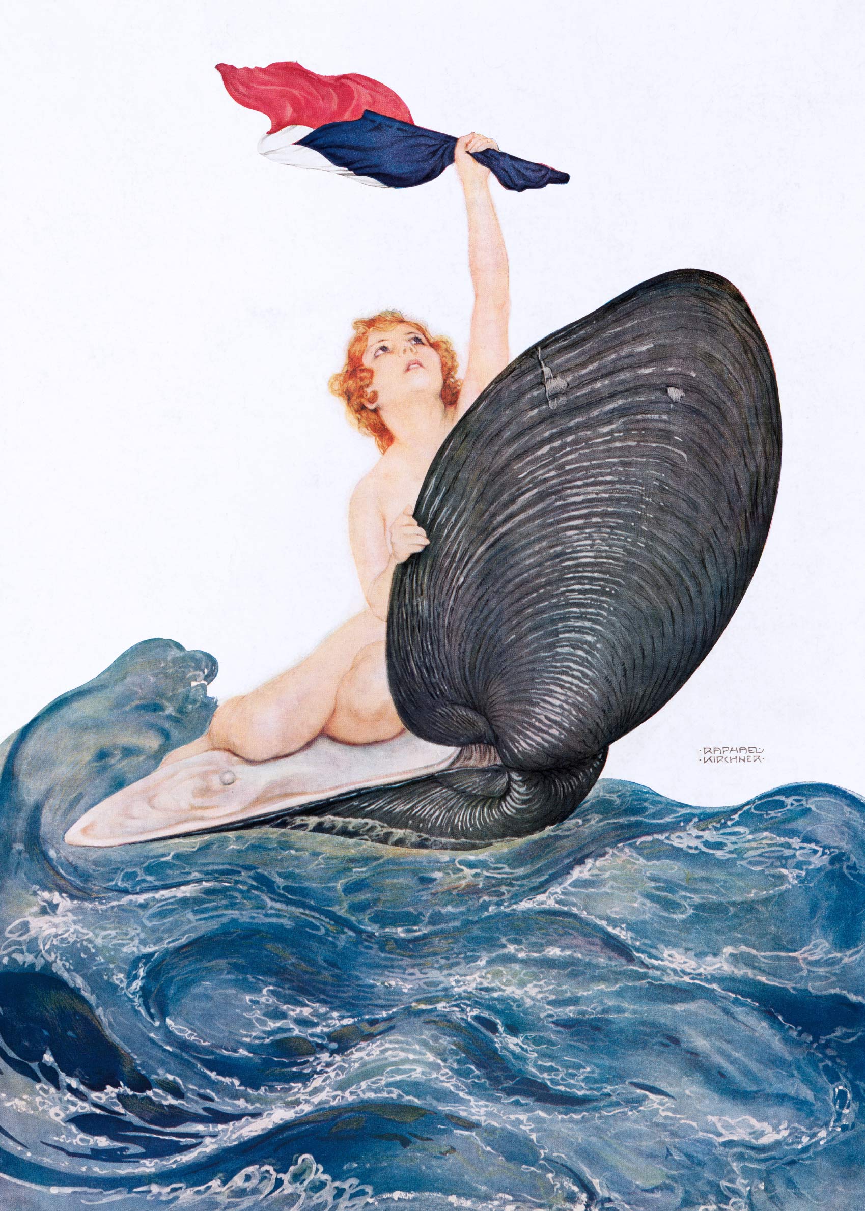 Vive la France Poster - Frauenporträt Malerei (30x40 cm)