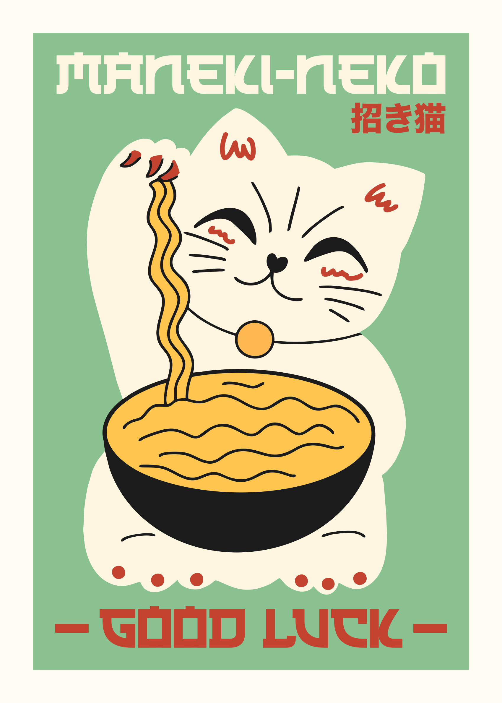 Good Luck Poster - Tierillustration (50x70 cm)