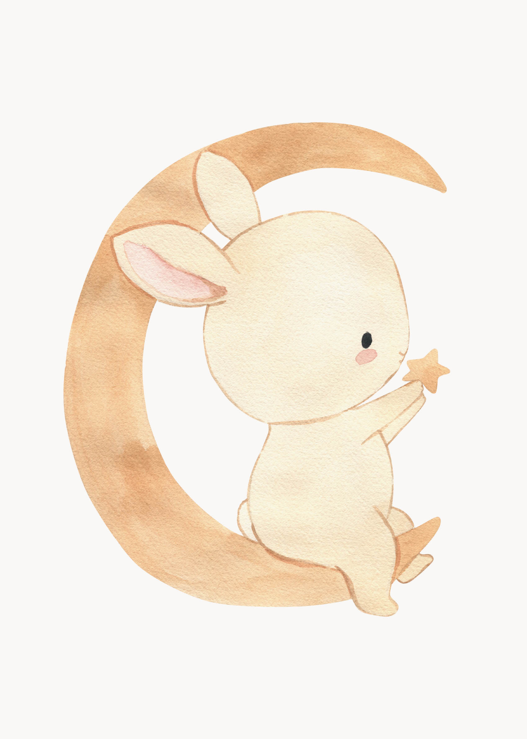 Bedtime Bunny Poster - Tierillustration (30x40 cm)