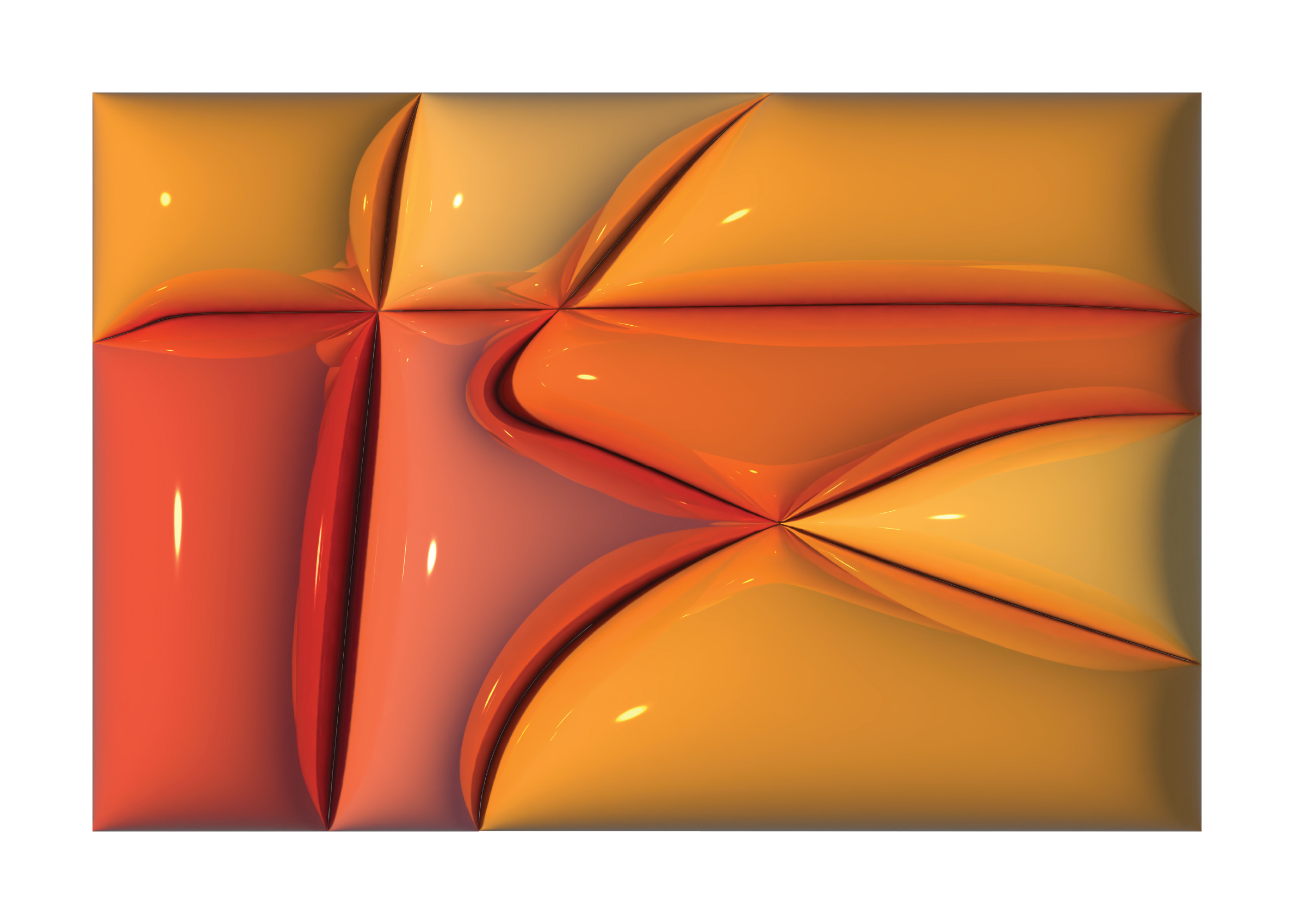 Inflated Sunset plakat - Abstrakt illustration (30x40 cm)