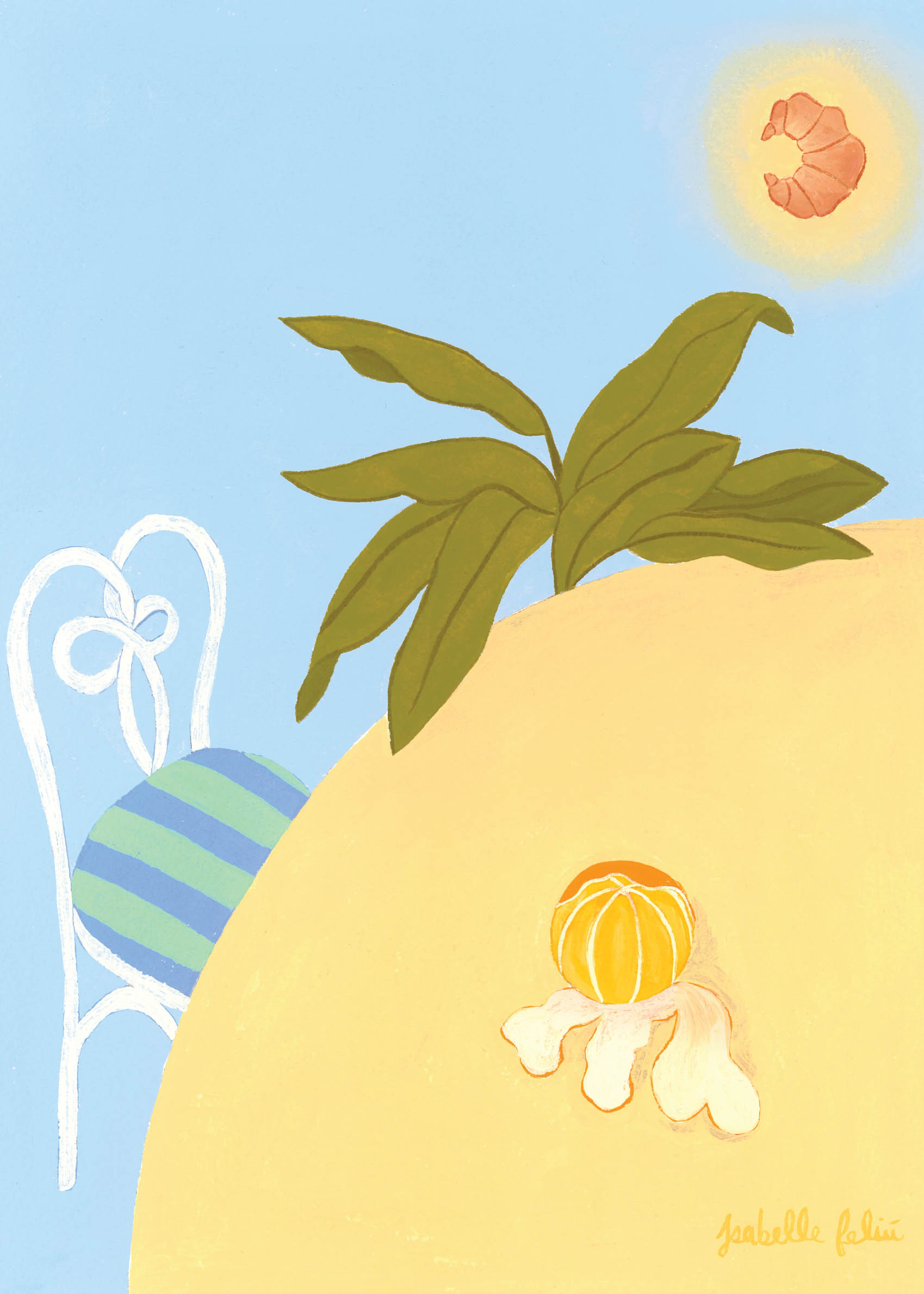 Petite Lune du Matin Poster - Botanical illustration (70x100 cm)