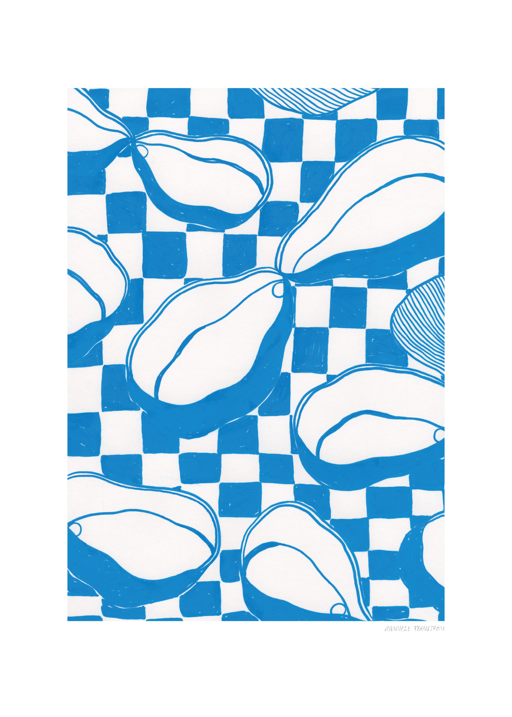 Oysters Poster - Pear illustration (70x100 cm)