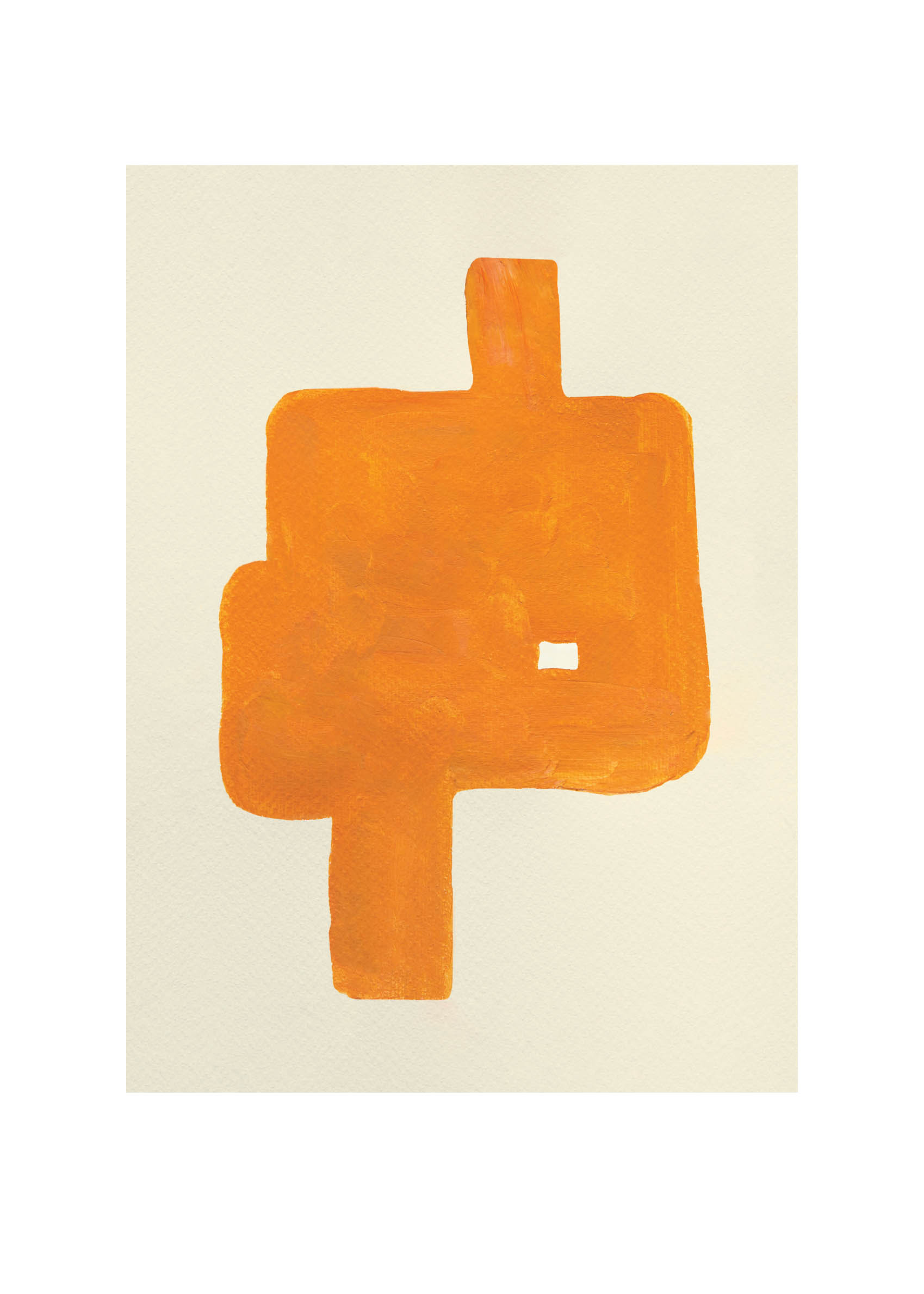 Orange Knot Poster - Abstract illustration (30x40 cm)