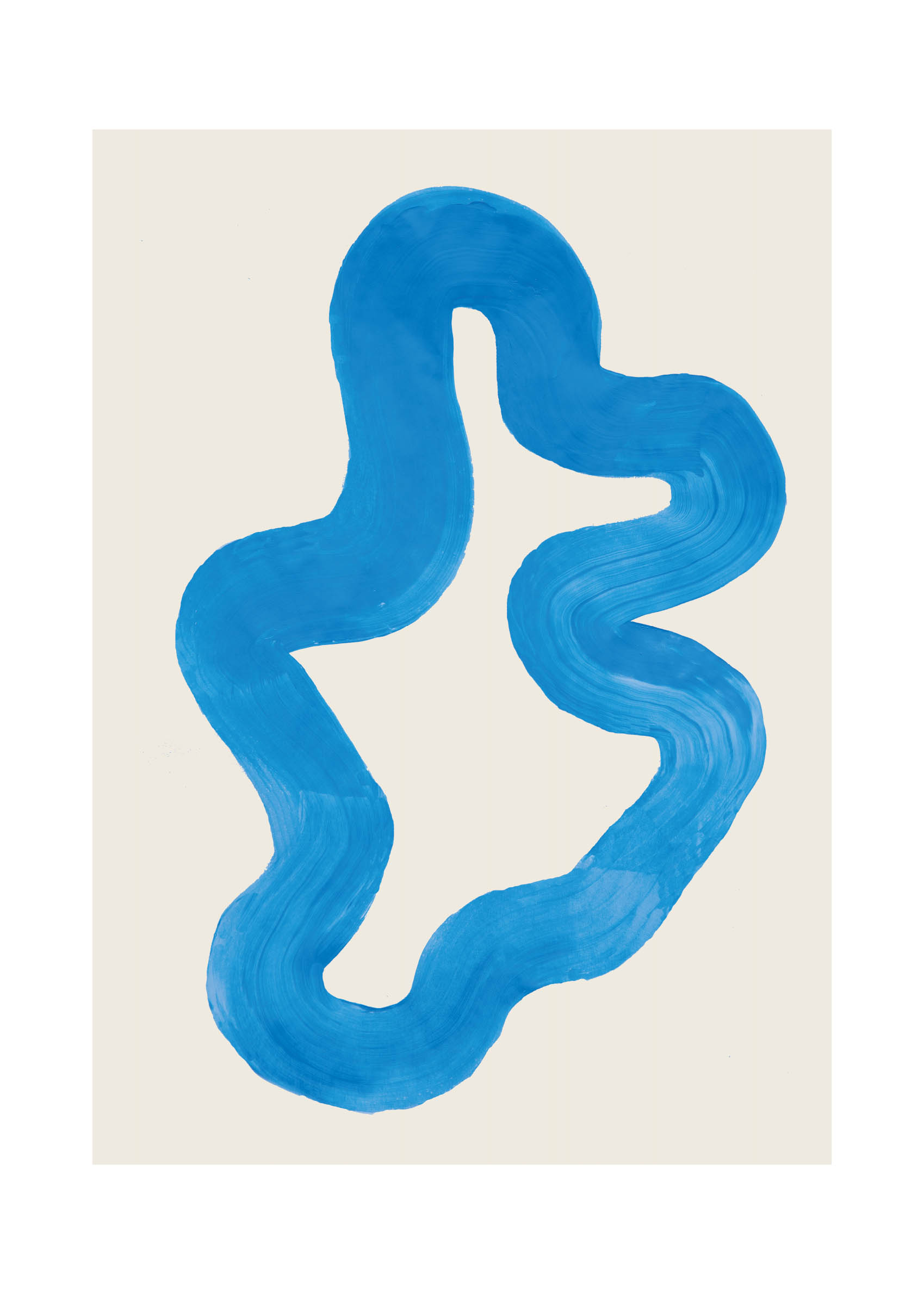 Blue Wave Poster - Abstract illustration (30x40 cm)