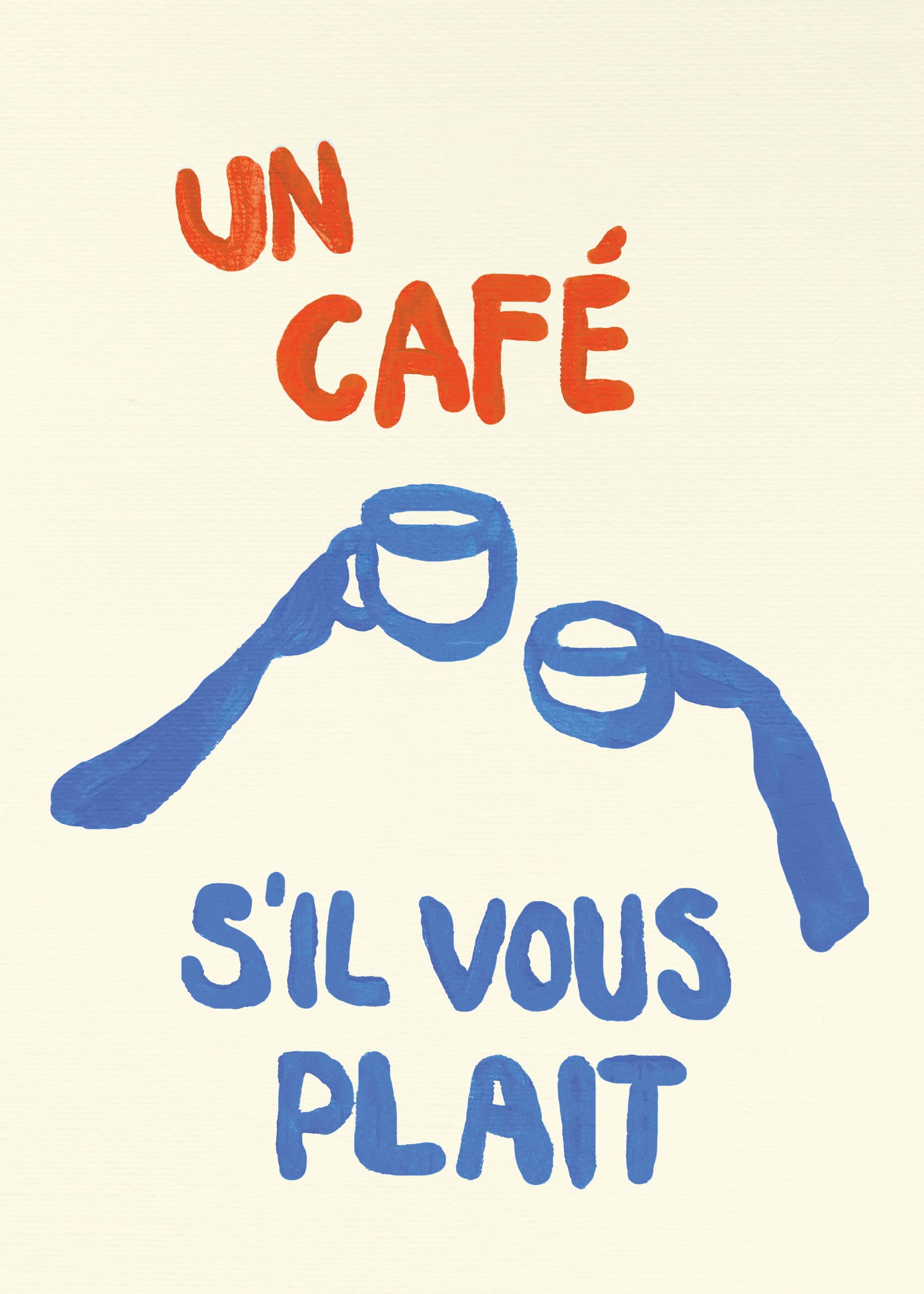 Un Café Poster - Drink illustration (21x30 cm)