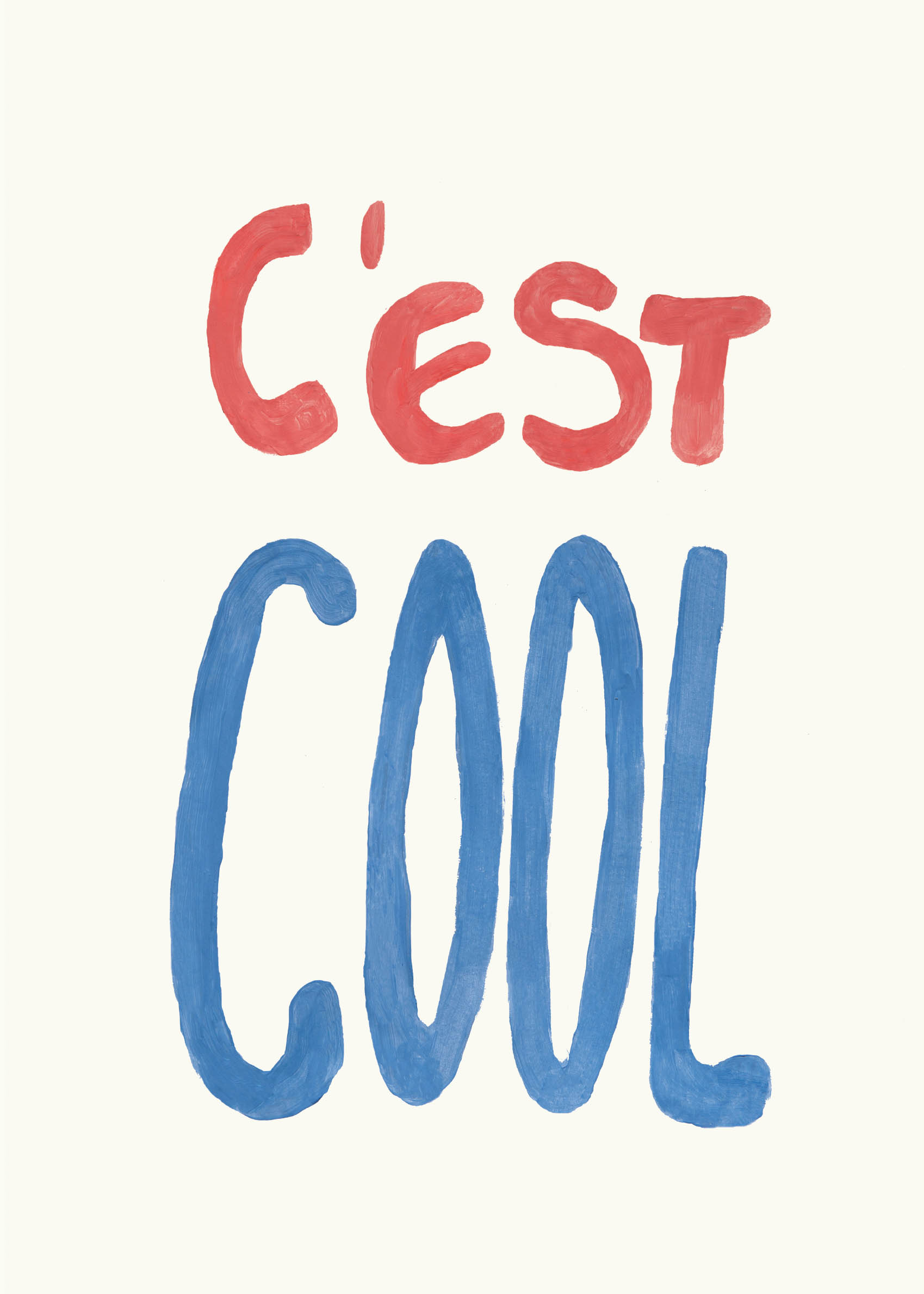 C'est Cool Poster - Typografiillustration (21x30 cm)