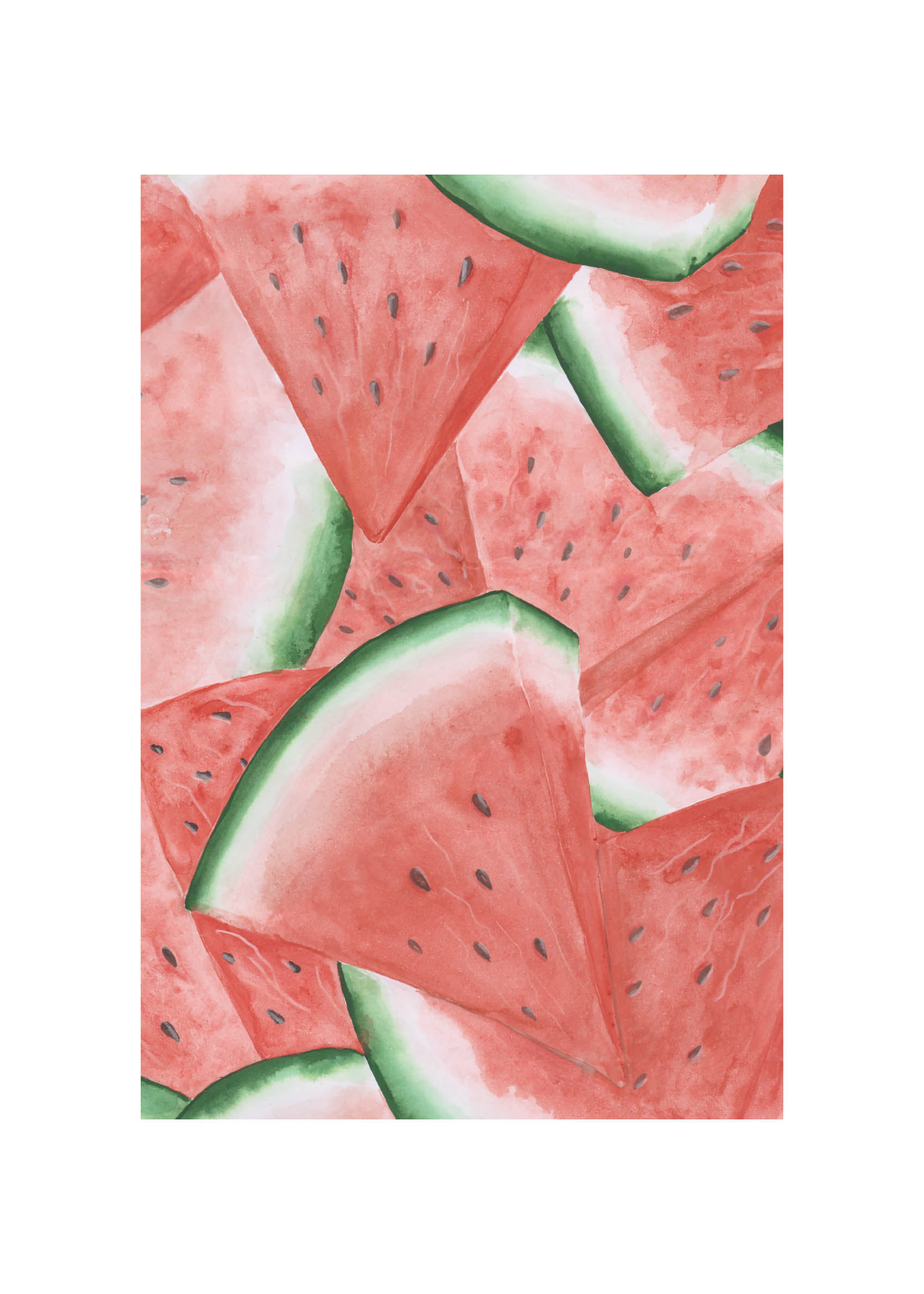 Melon Still Life plakat - Frugtillustration (30x40 cm)